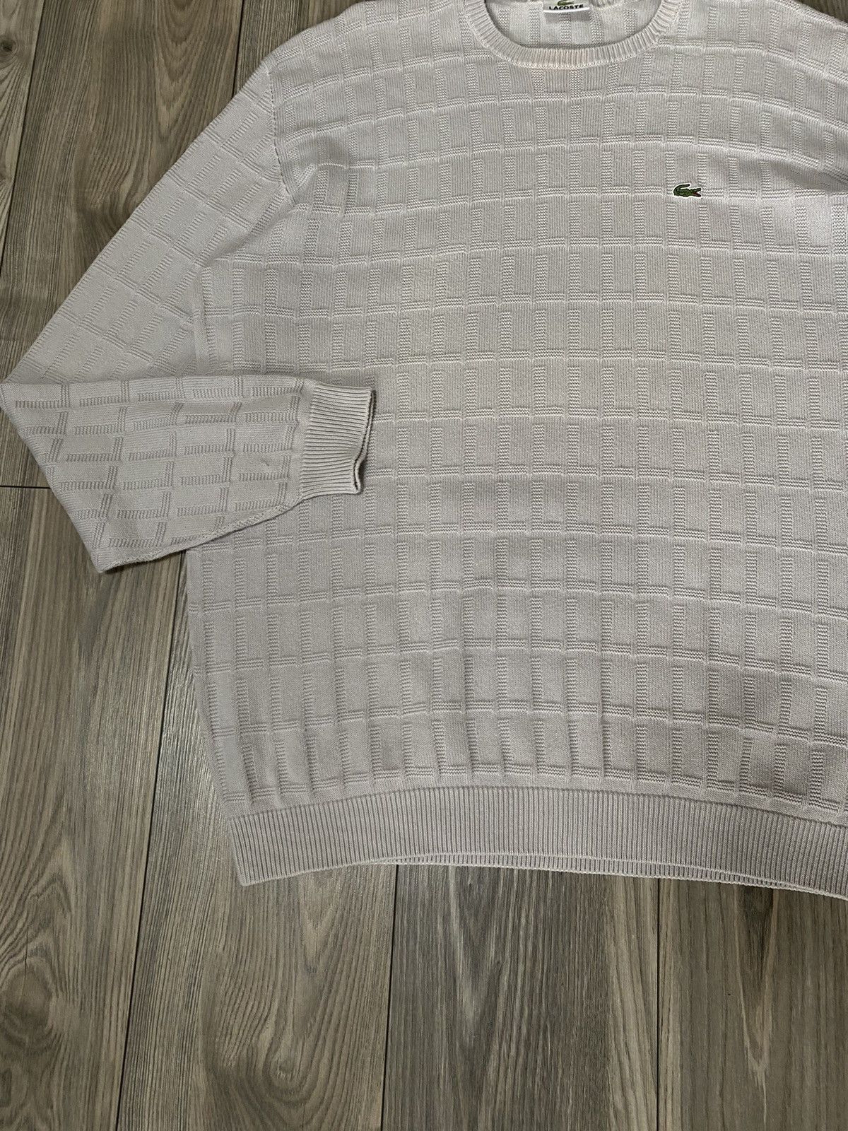 Lacoste Vintage Lacoste Grey Crew Neck Knit Sweater Mens Size 7 Size US XXL / EU 58 / 5 - 5 Thumbnail