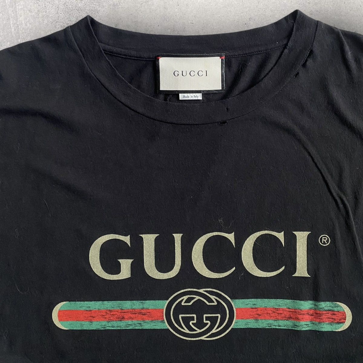 Gucci distressed shops tee