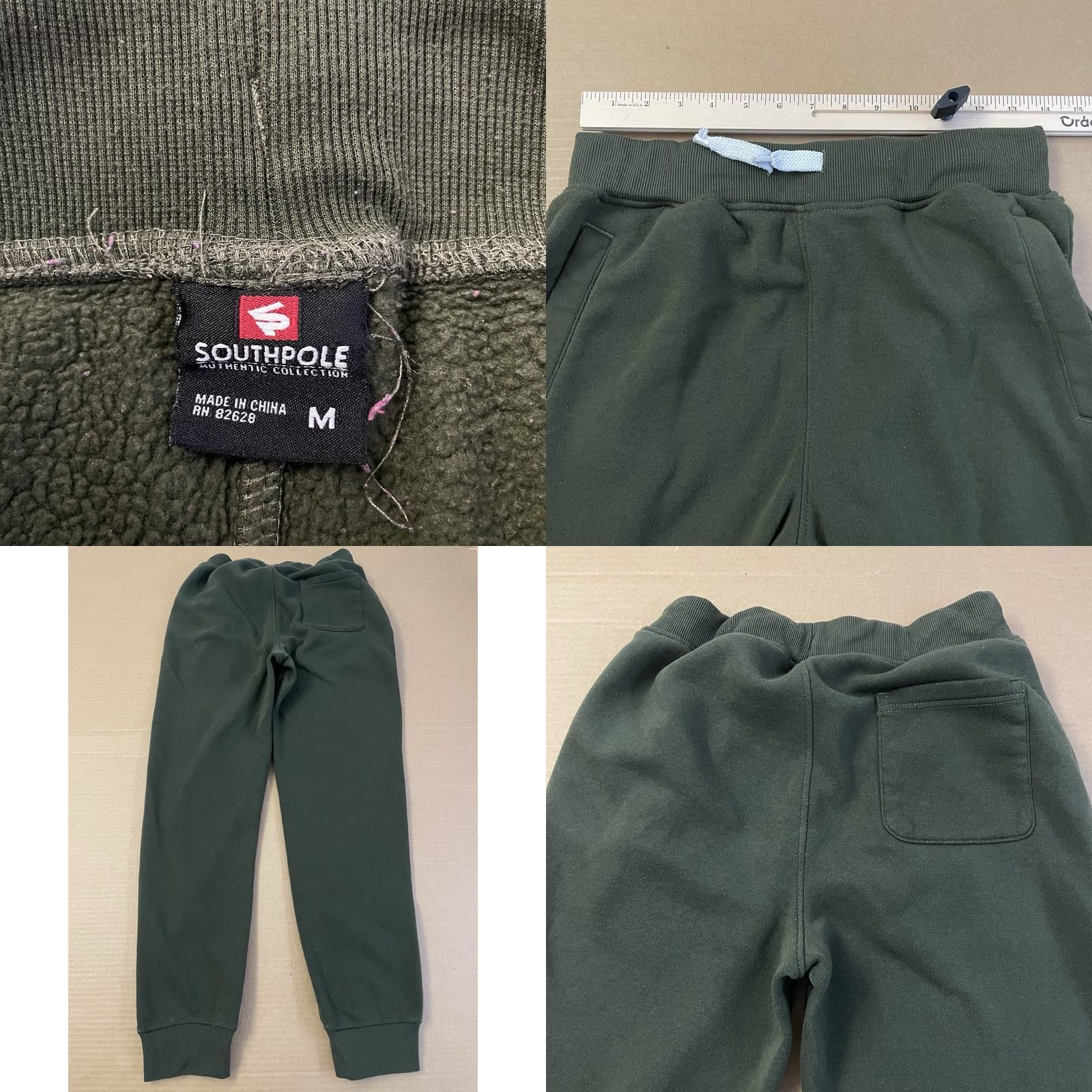 Southpole VINTAGE Southpole Sweatpants Adult Small Green Sweatpants Tapered Drawstring Y2K Mens Slim Athletic Sweatpants Green Mens Size US 29 - 8 Thumbnail