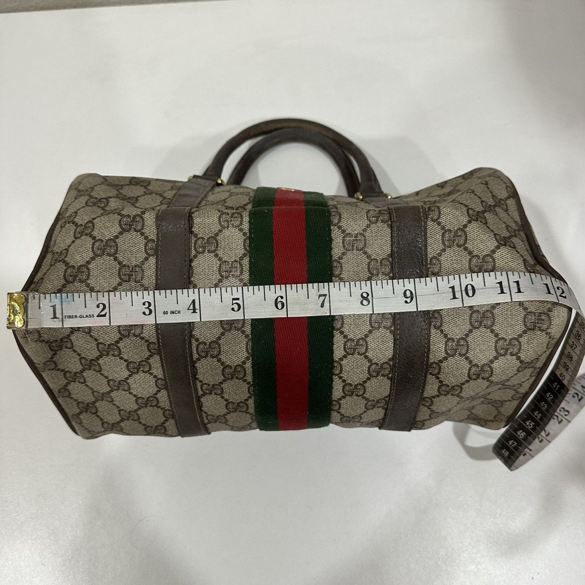 Gucci ‼️LASTDROP‼️ VINTAGE GUCCI GG SUPREME WEB BOSTON BAG Size ONE SIZE - 6 Thumbnail
