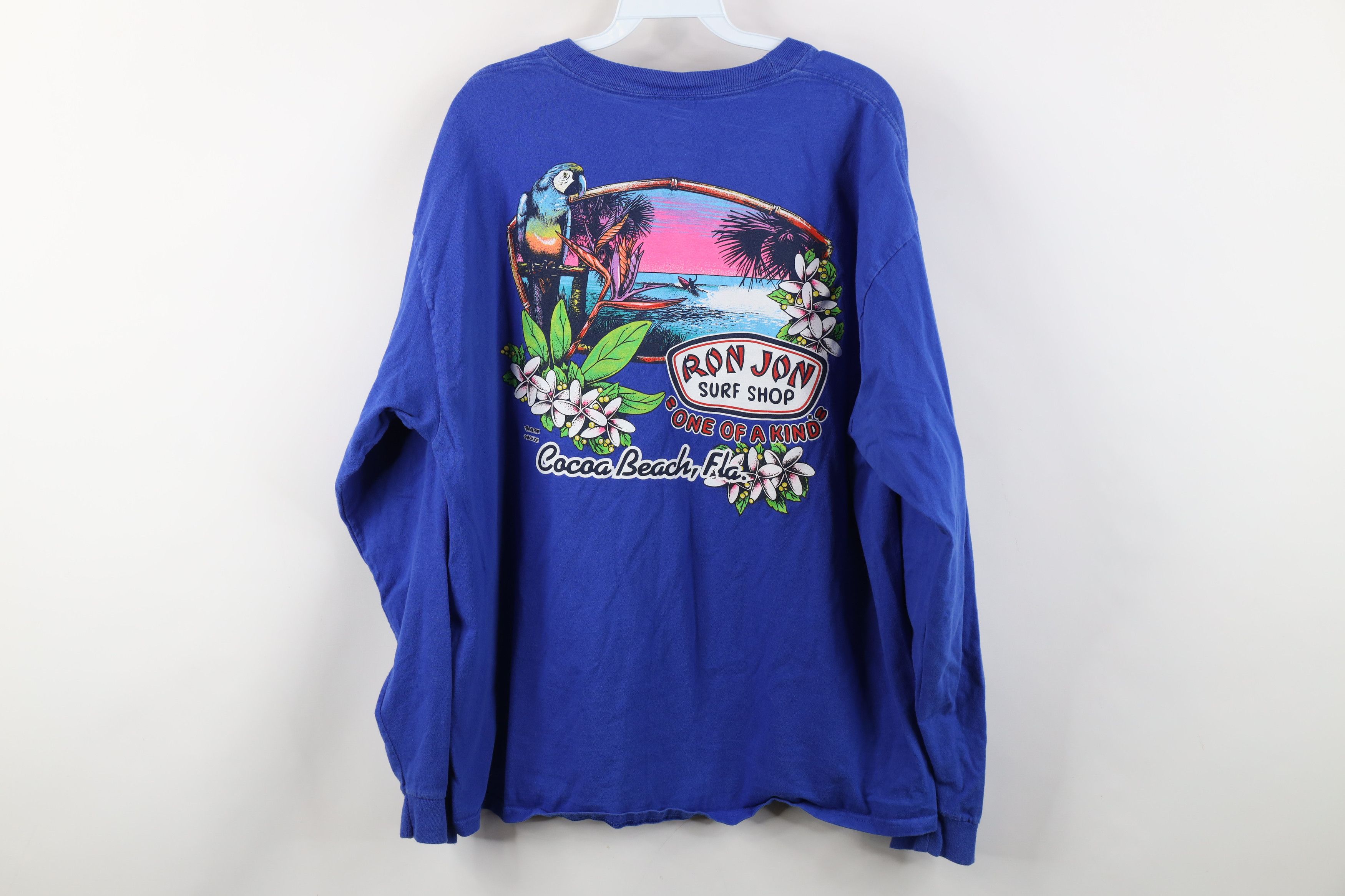 Hanes Vintage Y2K Ron Jon Surf Shop Surfing Long Sleeve T-Shirt Size US XL / EU 56 / 4 - 14 Thumbnail