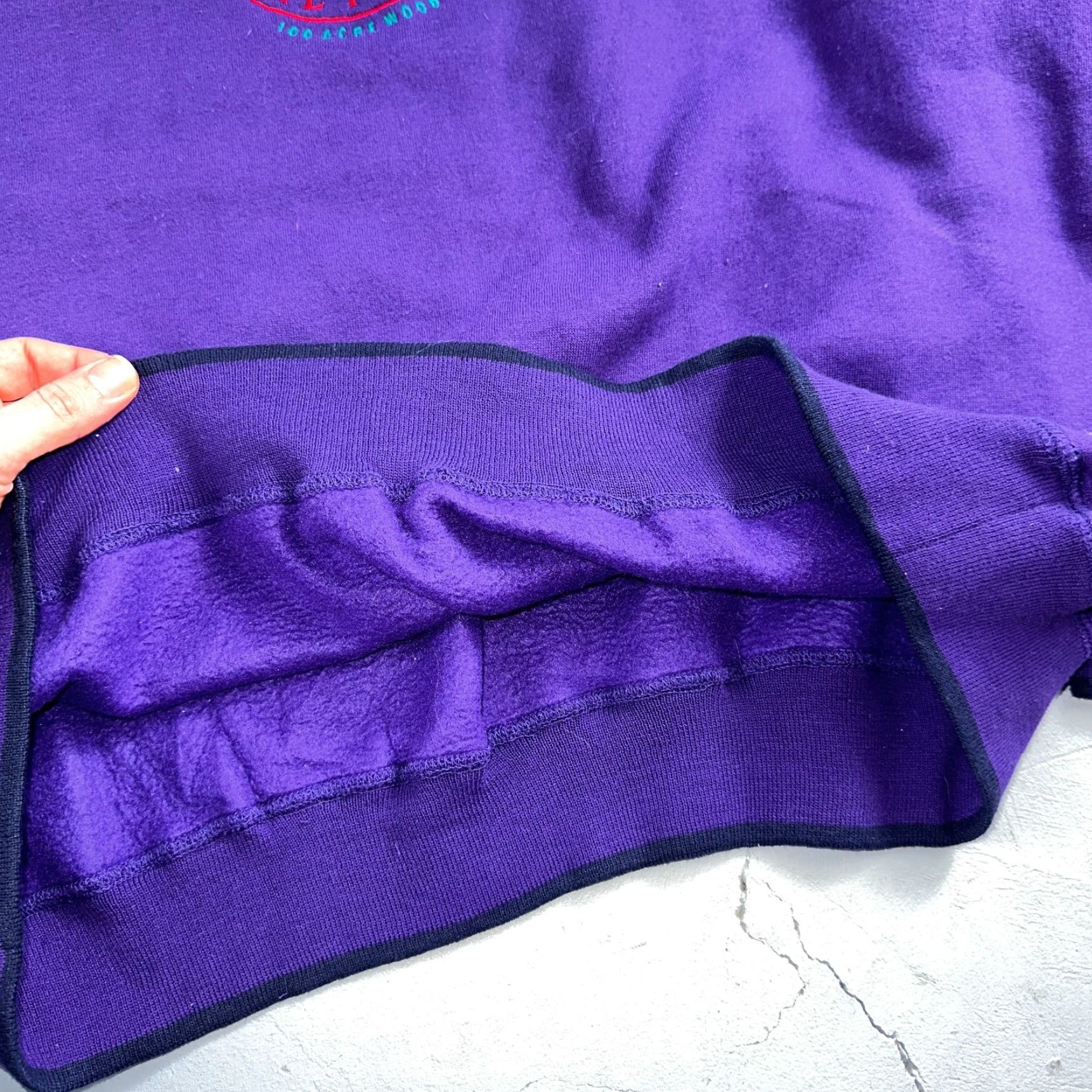 Vintage VINTAGE Pooh Sweatshirt 1X Purple Crew Neck Embroidered VTG Acrewood 90s Winnie The Pooh Bear Unisex Adults Mens Womens Size US XL / EU 56 / 4 - 3 Thumbnail