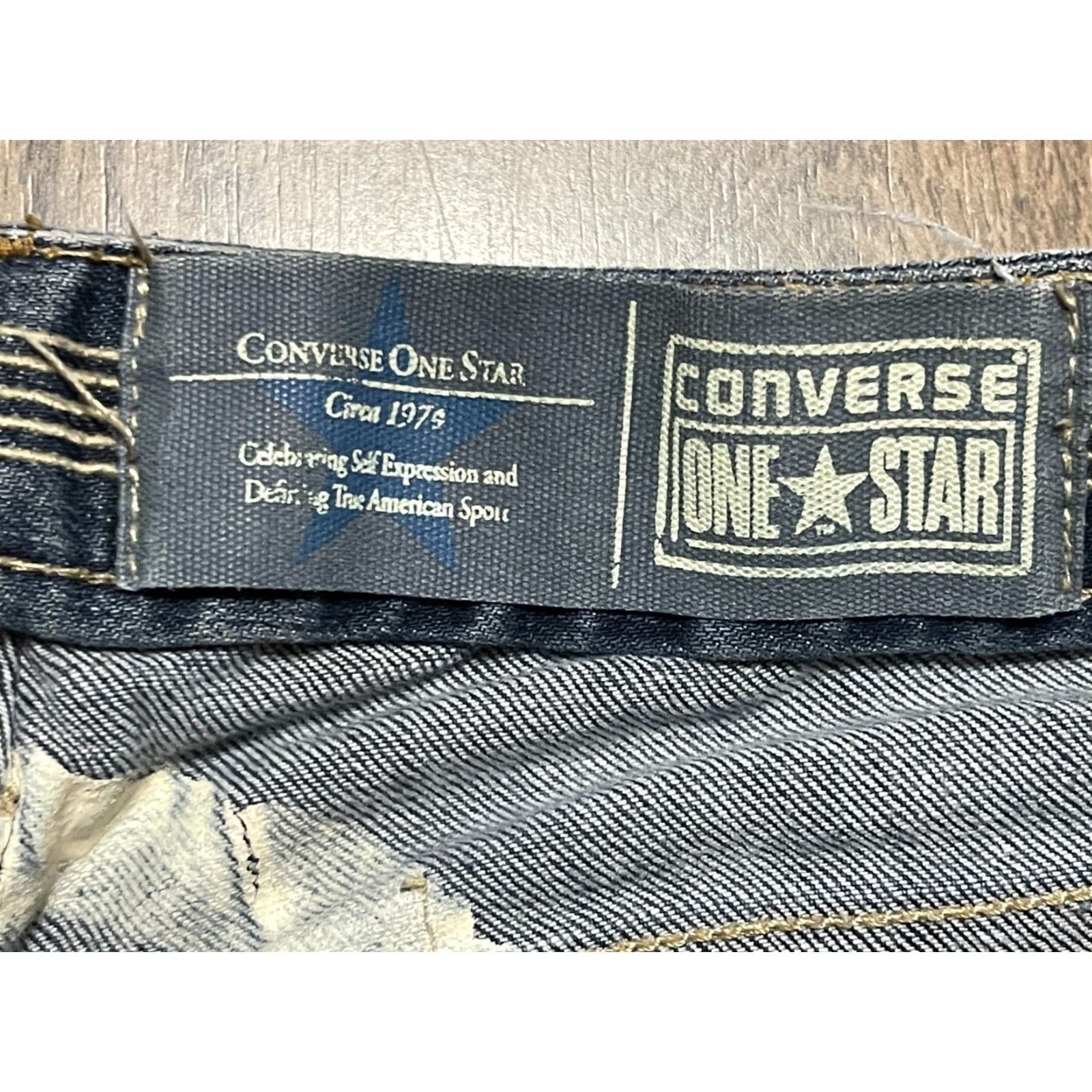 Converse Converse Jeans Women's 8 Blue Denim Straight Pockets One Star Stars Regular Size 8 Womens Jeans Size 30" / US 8 / IT 44 - 7 Thumbnail