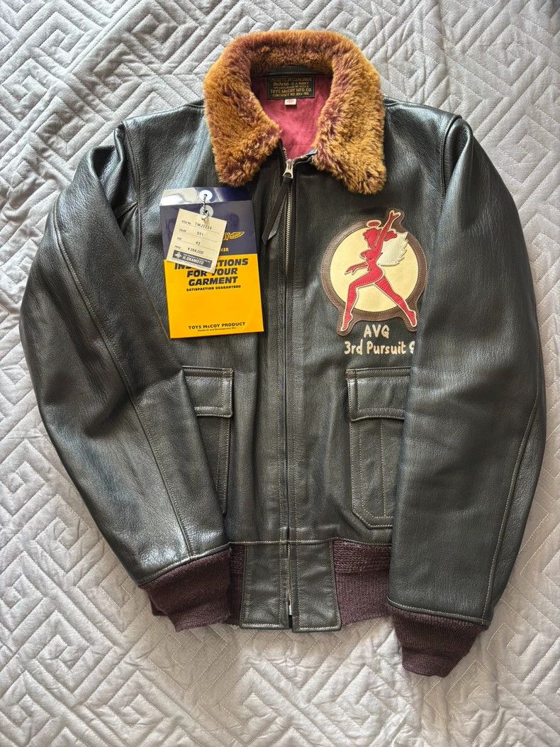 TOYS McCOY TOYS McCoy Flying Tigers M-422A goat leather G1 flight jac Size US XL / EU 56 / 4 - 1 Thumbnail