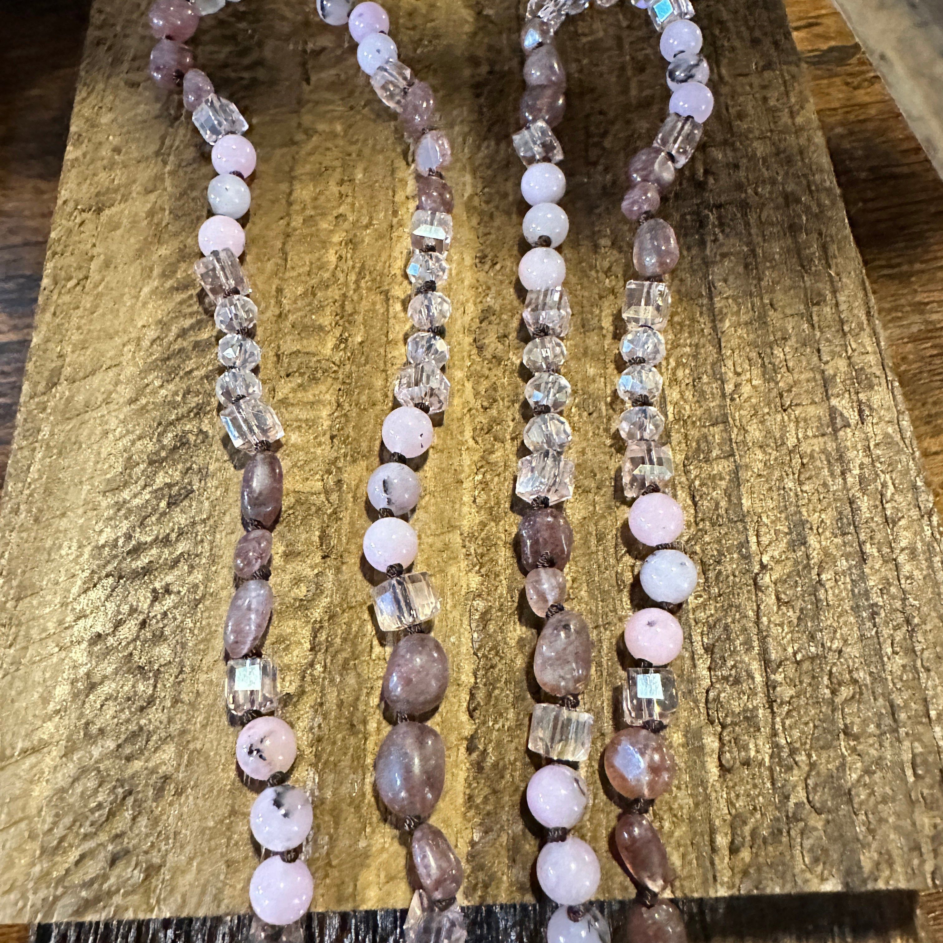 Other Bohemian Natural Stone Glass Knot Pendant Necklace | Gift Bo Size ONE SIZE - 6 Thumbnail