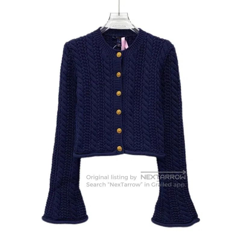 Louis Vuitton Louis Vuitton Blue Knit Cardigan Coat. Size US S / EU 44-46 / 1 - 1 Thumbnail