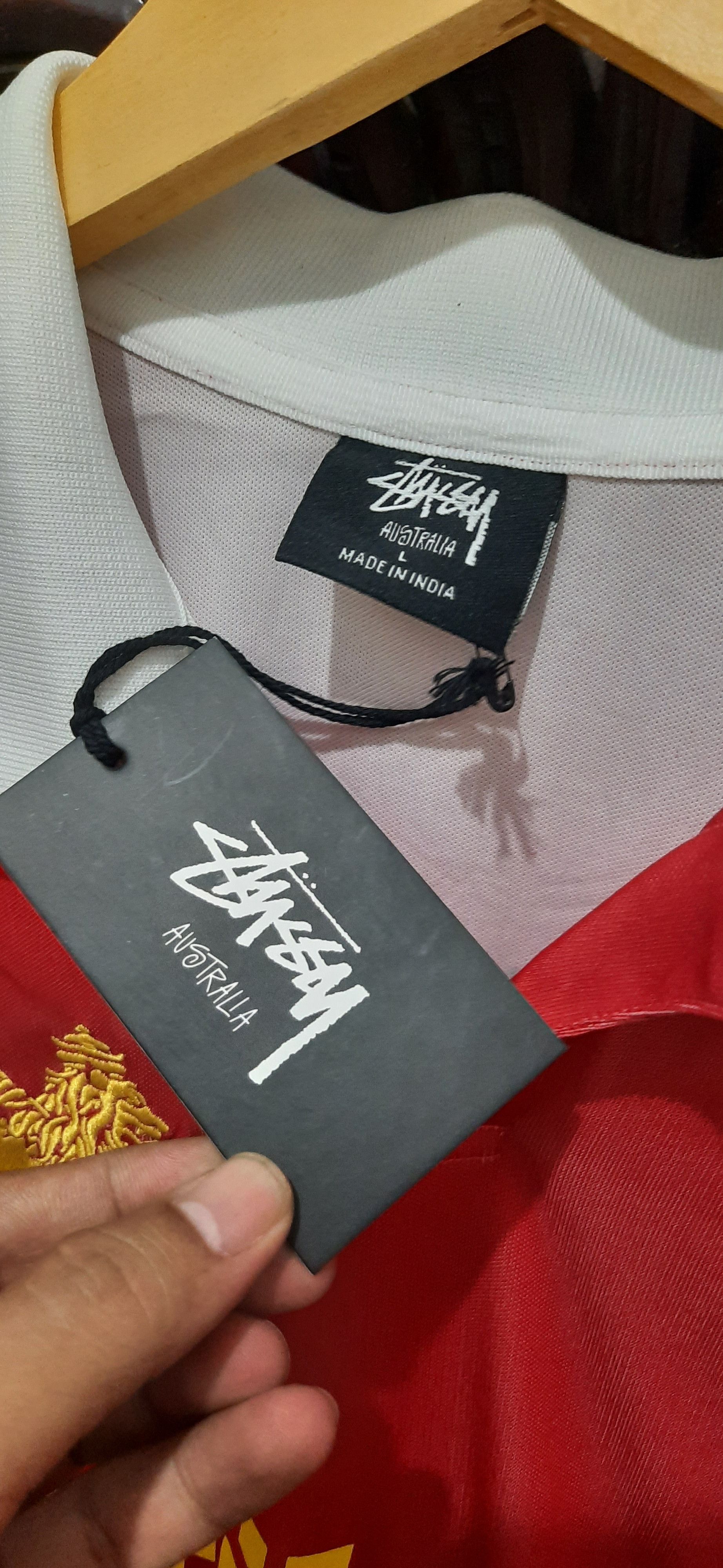 Stussy Stussy Football Polo LS Tee Red/Green Size US L / EU 52-54 / 3 - 6 Thumbnail