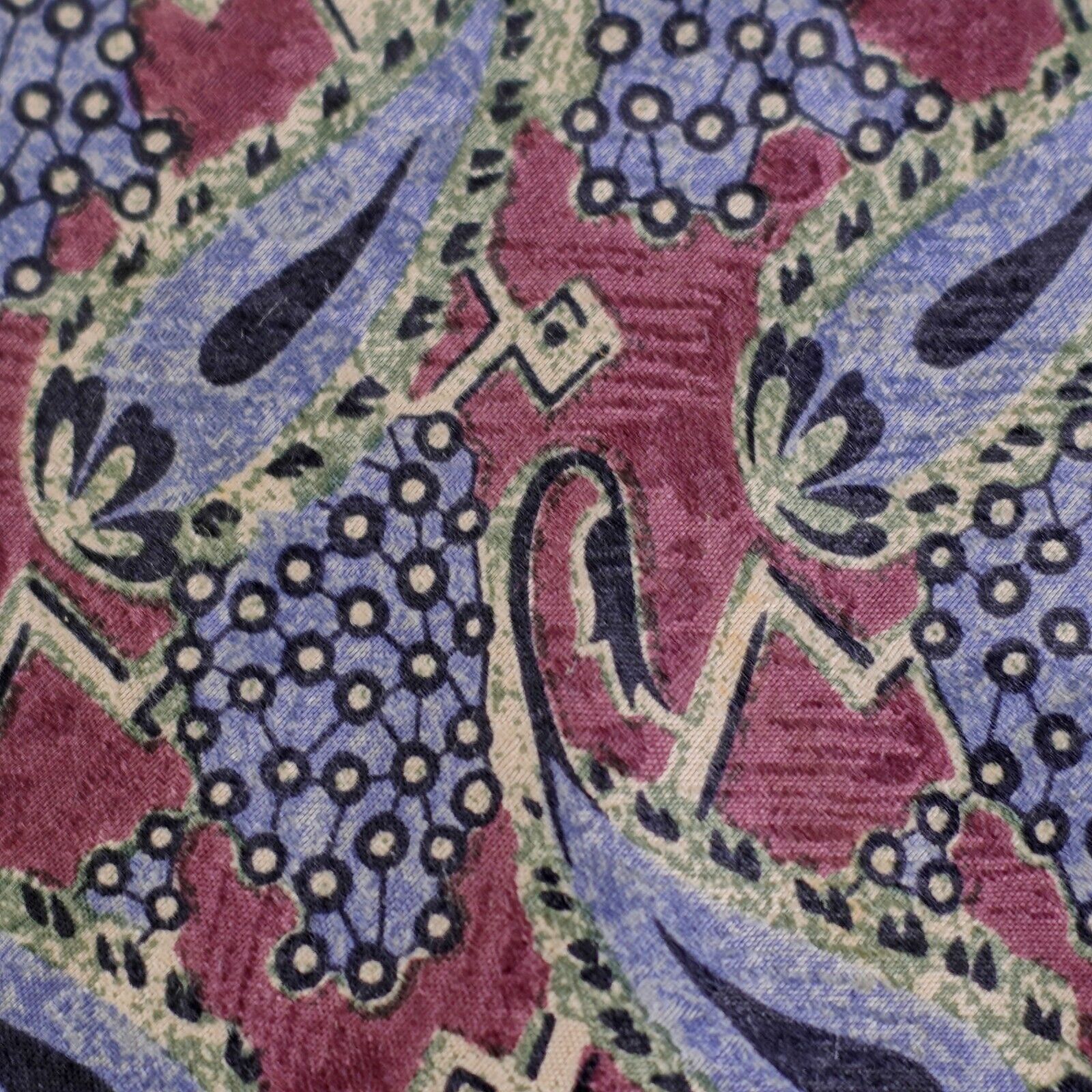 Henry Grethel Henry Grethel Purple Blue Paisley Abstract Jacquard Print Wi Size ONE SIZE - 2 Thumbnail