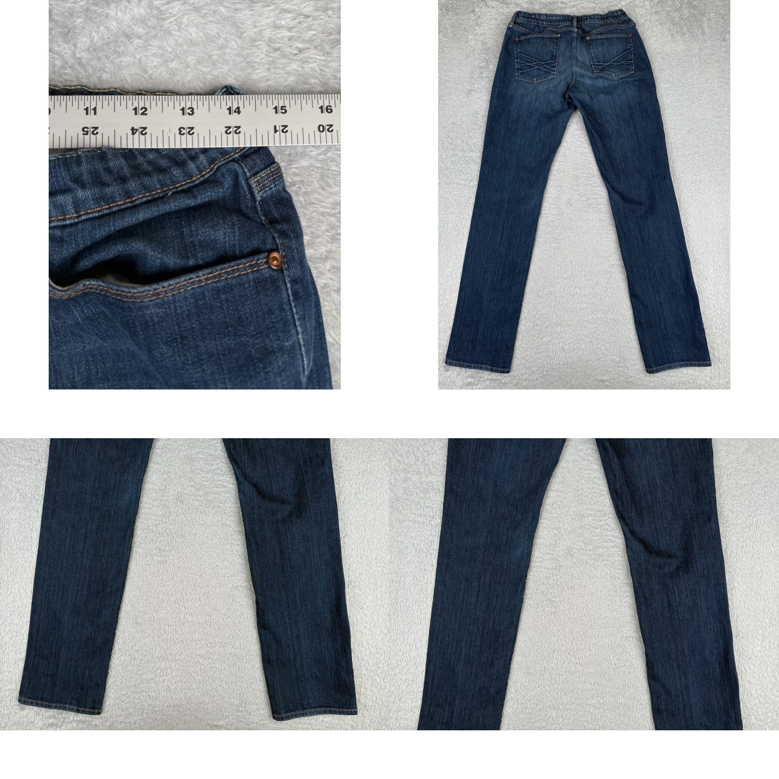 Gloria Vanderbilt Gloria Vanderbilt Jeans Women Stone Blue Denim 29x33 Straight Low Rise 12 Regular 5-Pocket Blue Cotton Blend Casual Vintage: No Size 34" / US 12 / IT 48 - 9 Thumbnail