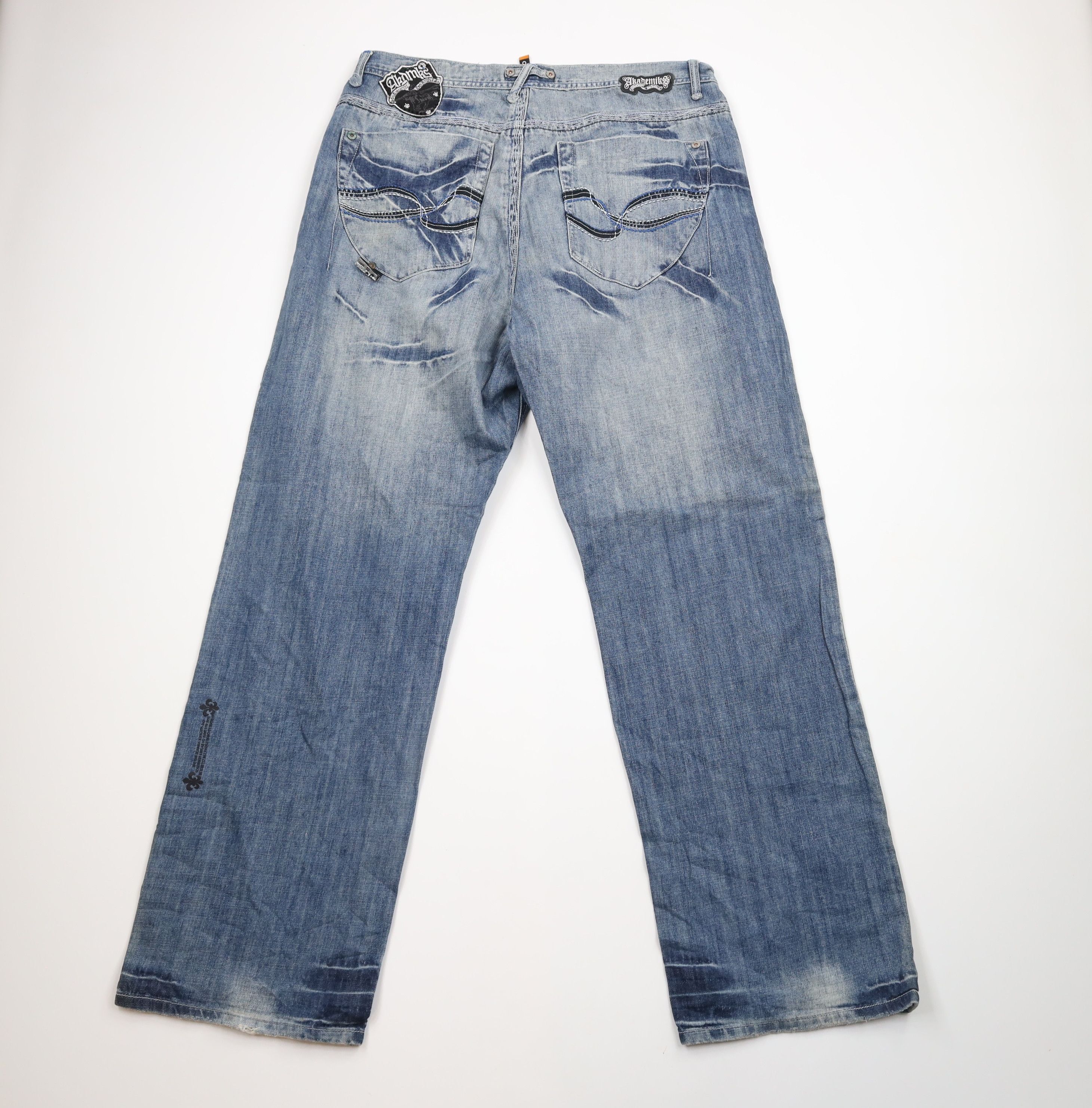 Vintage Vintage Y2K Streetwear Baggy Fit Wide Leg Denim Jeans Blue Size US 40 / EU 56 - 10 Thumbnail