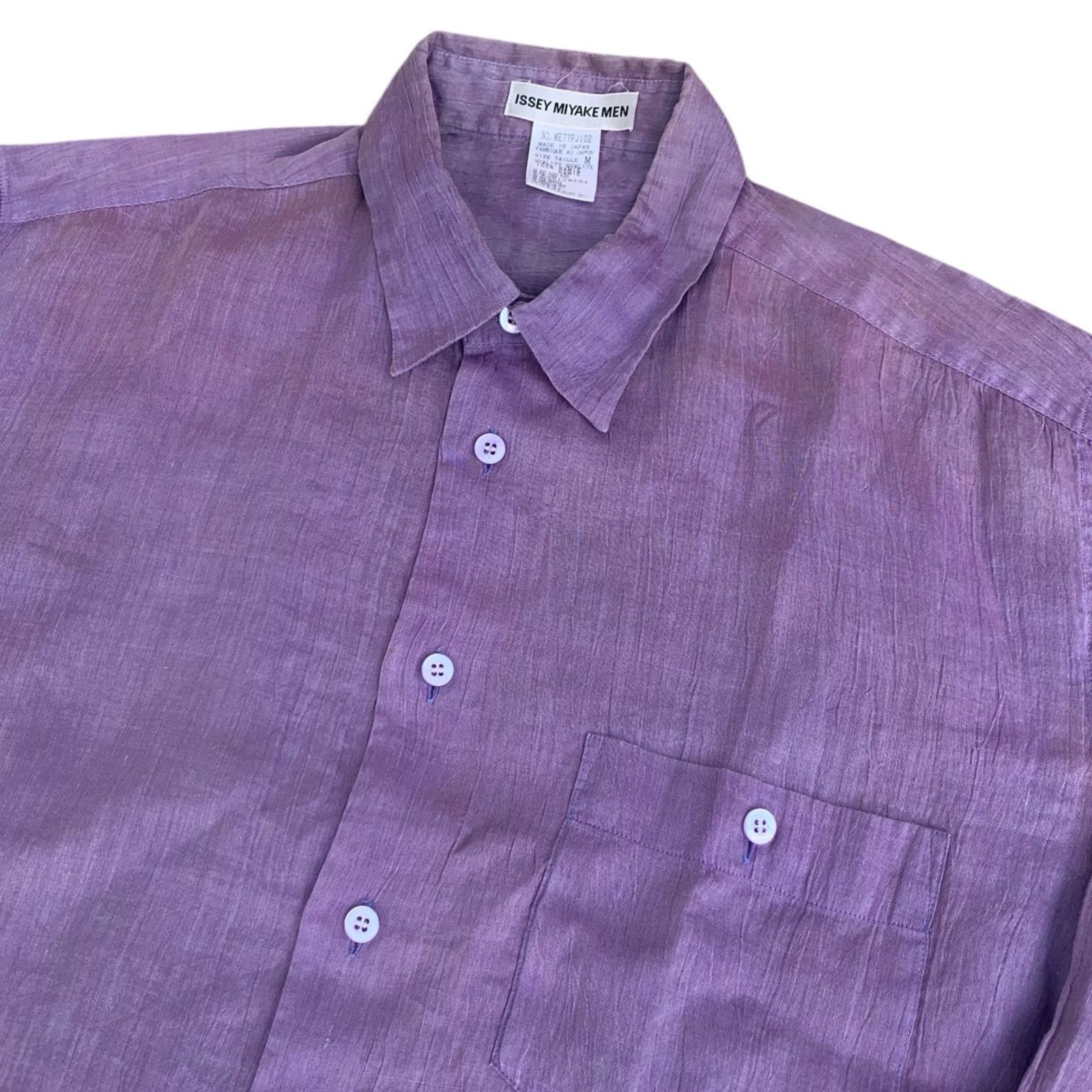 Issey Miyake × Vintage 💥Vintage Issey Miyake Men Linen LS Shirt Size US M / EU 48-50 / 2 - 3 Thumbnail