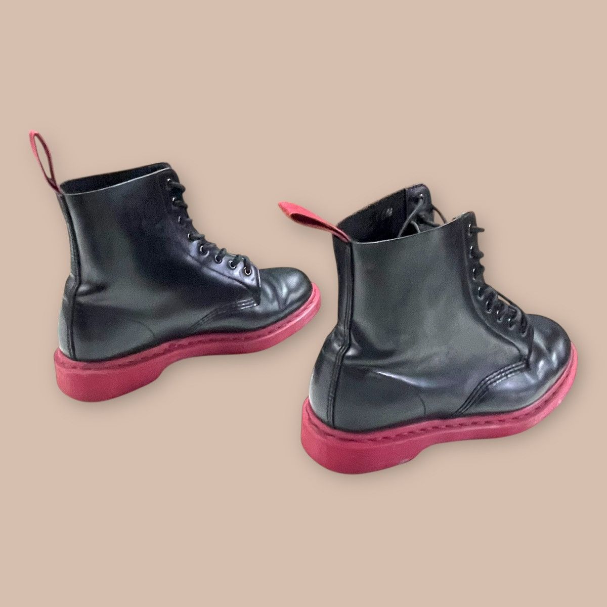 Dr. Martens Dr. Martens® 1460 8 eyelets Black and Red Boots Size US 10 / EU 43 - 5 Thumbnail