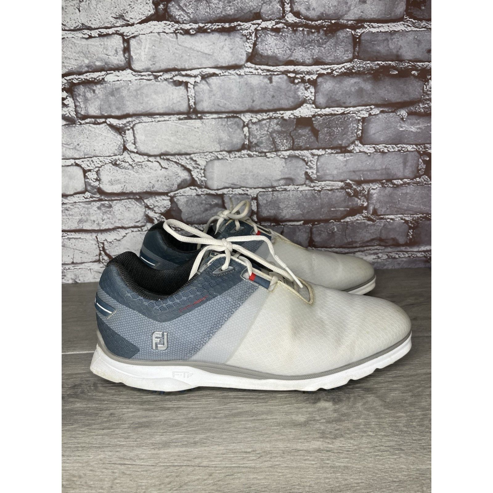 Footjoy FootJoy Golf PRO SL SPORT 53854 White Blue Lace Up Shoes Men Size US 12 / EU 45 - 13 Thumbnail