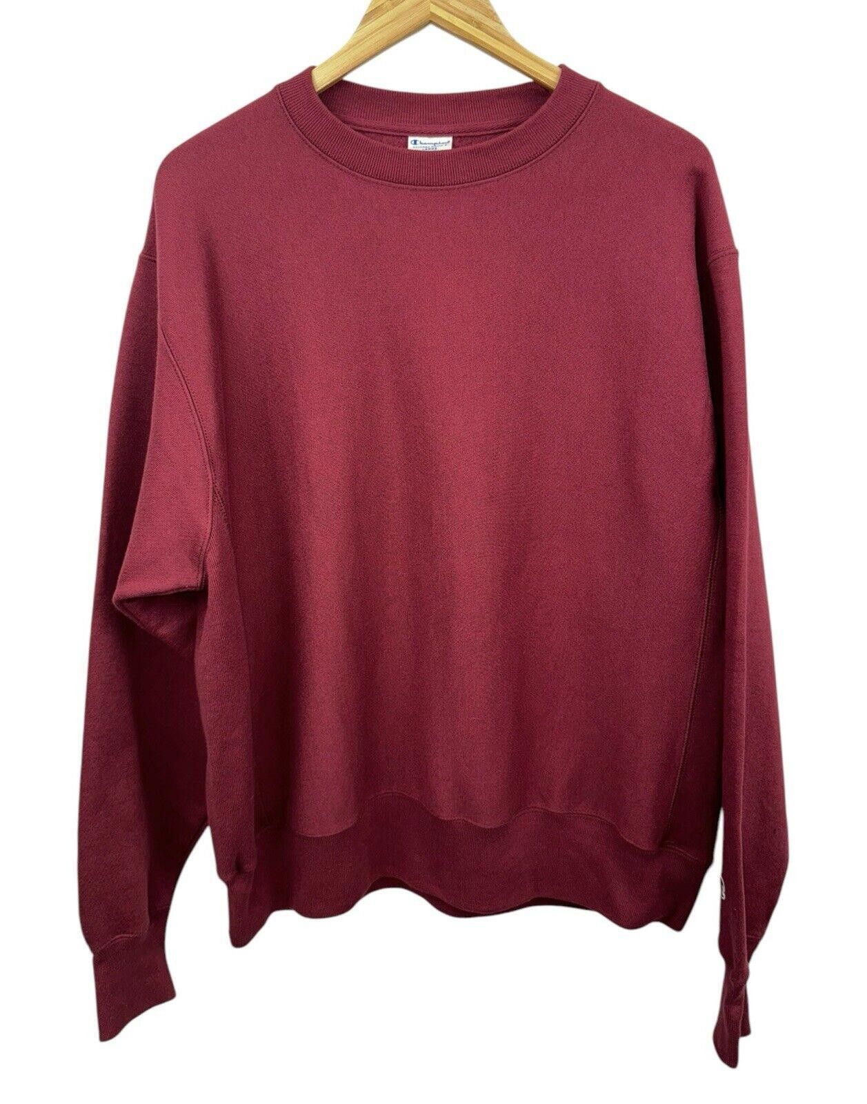Champion Champion Maroon Red Reverse Weave Crewneck Sweatshirt Sz L Size US 34 / EU 50 - 1 Thumbnail