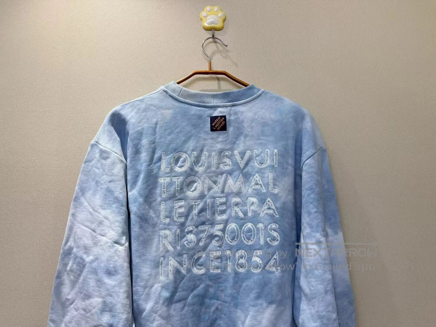 Louis Vuitton Louis Vuitton Blue Tie-Dye Letter Hoodie| Size US XL / EU 56 / 4 - 5 Thumbnail