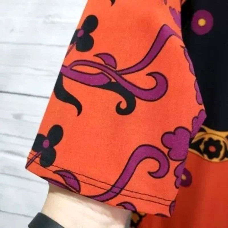 Designer Tiana B. Bohemian Colorblock Shift Midi Dress 10 Size L / US 10 / IT 46 - 2 Thumbnail