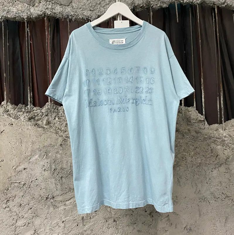 Maison Margiela Maison Margiela Men's Short Sleeve T-Shirt in Blue 0089 Size US S / EU 44-46 / 1 - 1 Thumbnail
