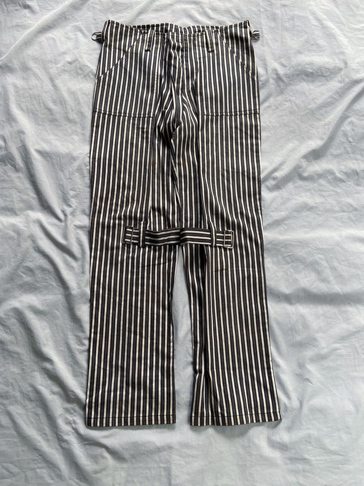 14th Addiction JAPANESE UKNOWN BRAND STRIPED PUNK STYLE PANTS Size US 34 / EU 50 - 1 Thumbnail