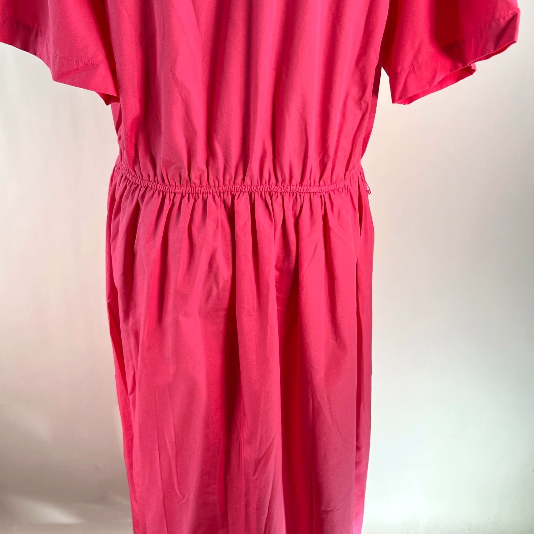 Pinko VINTAGE Andrew Harvey Womens Pink Shirt Dress Short Sleeves Collared Size 14 Size XL / US 12-14 / IT 48-50 - 4 Thumbnail