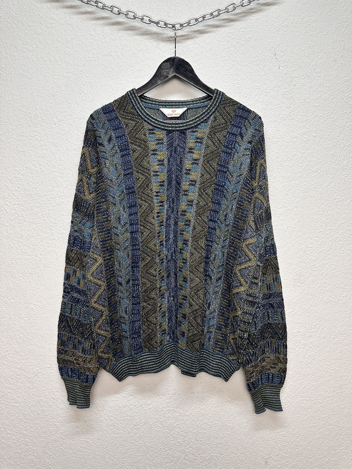 Coogi Vintage Multicolour Carlo Colucci Knit Sweater Coogi Canada Size US L / EU 52-54 / 3 - 2 Thumbnail