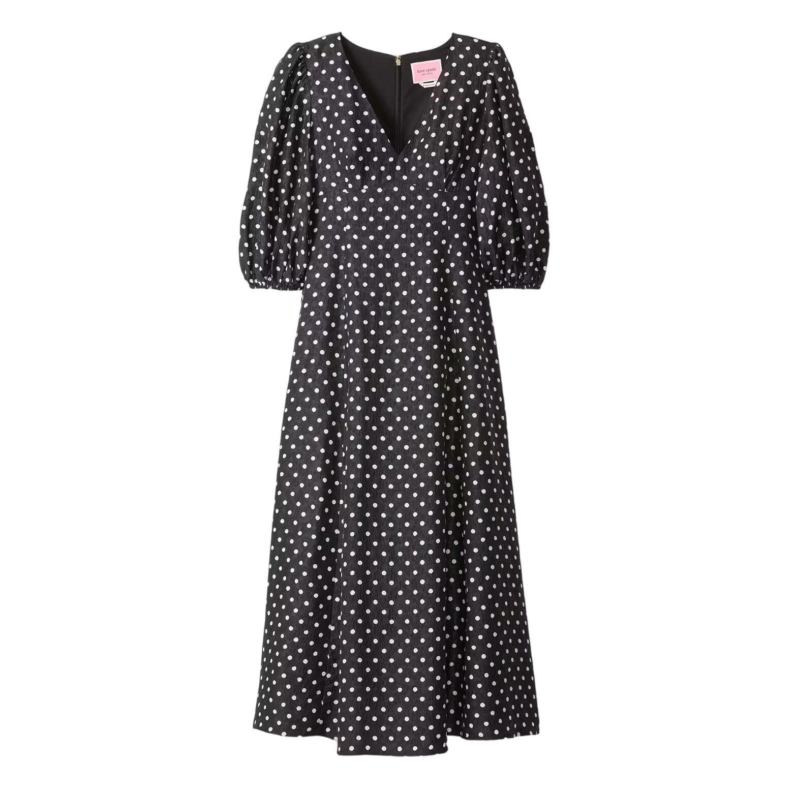 Kate Spade Kate Spade Harmony Dot Cloqué mainline Dress 6 Black Size M / US 6-8 / IT 42-44 - 9 Thumbnail