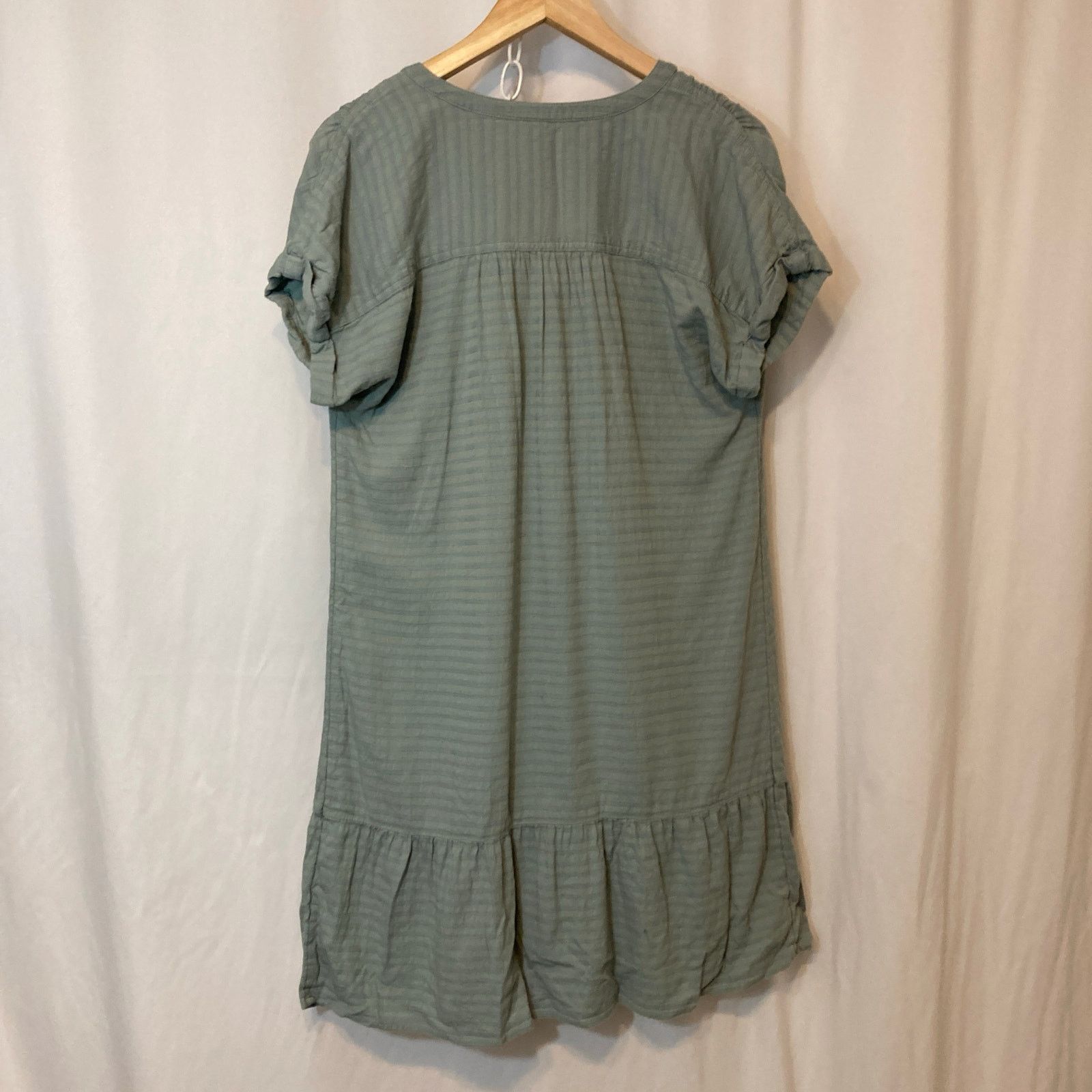 Sonoma Sonoma Light Teal Green Blue Button Front V-Neck Mini Dress Size S / US 4 / IT 40 - 10 Thumbnail