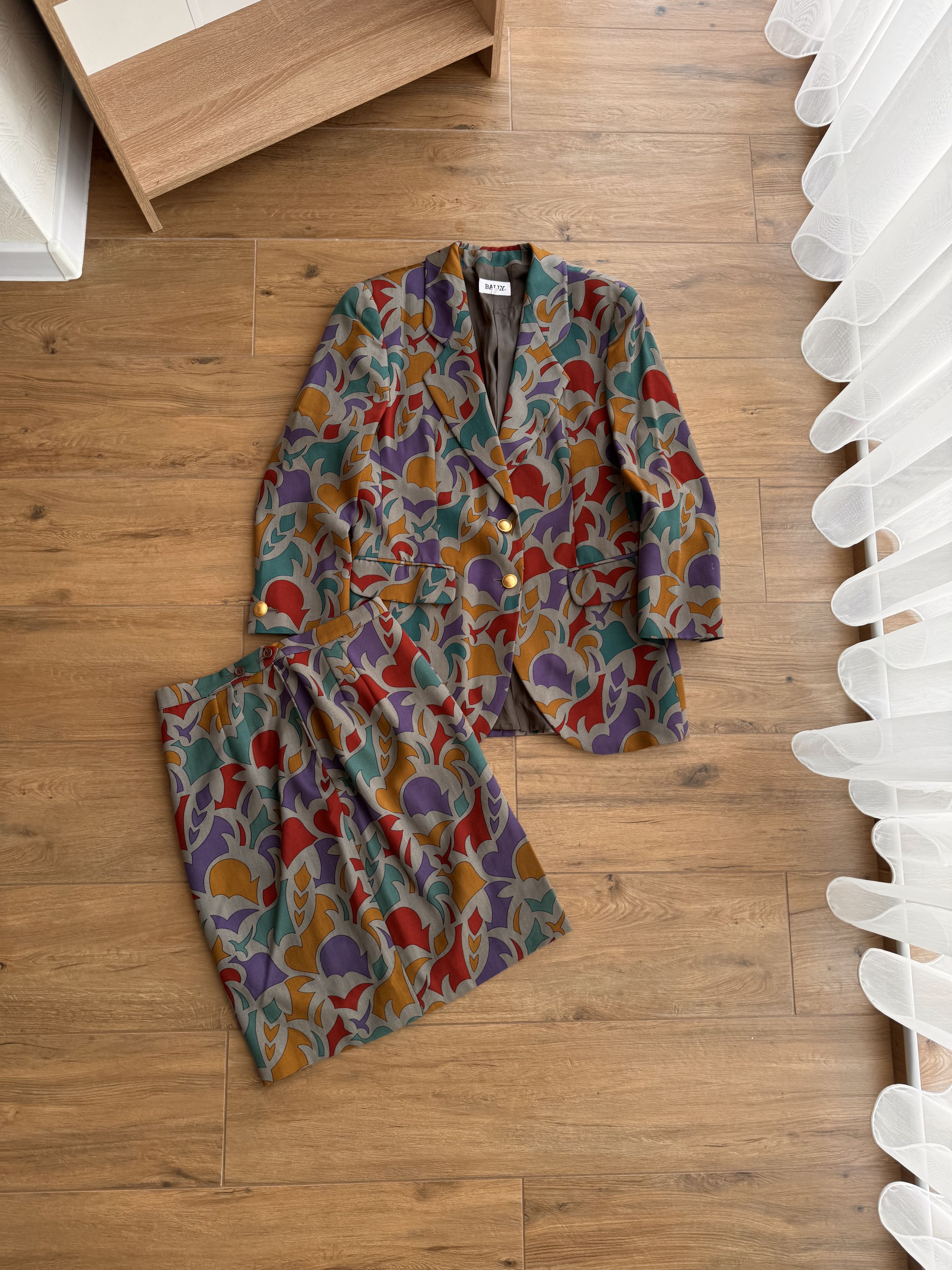 Bally Vintage Bally Gruppo GFT Collaudo Wool Floral Blazer&Ski Size L / US 10 / IT 46 - 8 Thumbnail