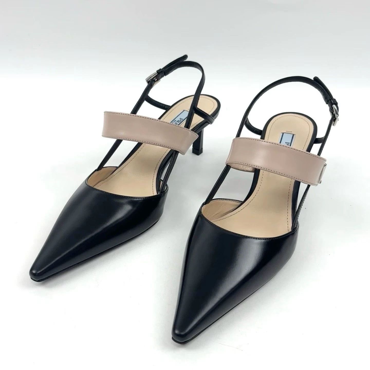 Prada × Vintage Prada Vintage Square Toe Patent Leather Mules