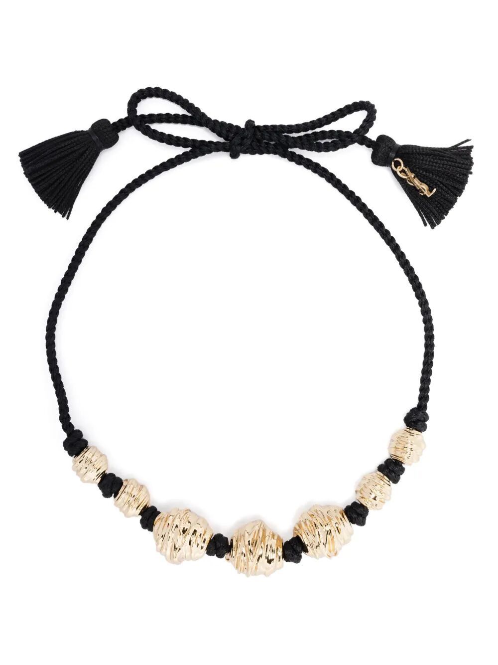 Saint Laurent Paris CHARM-DETAIL CHORD NECKLACE Size ONE SIZE - 1 Thumbnail