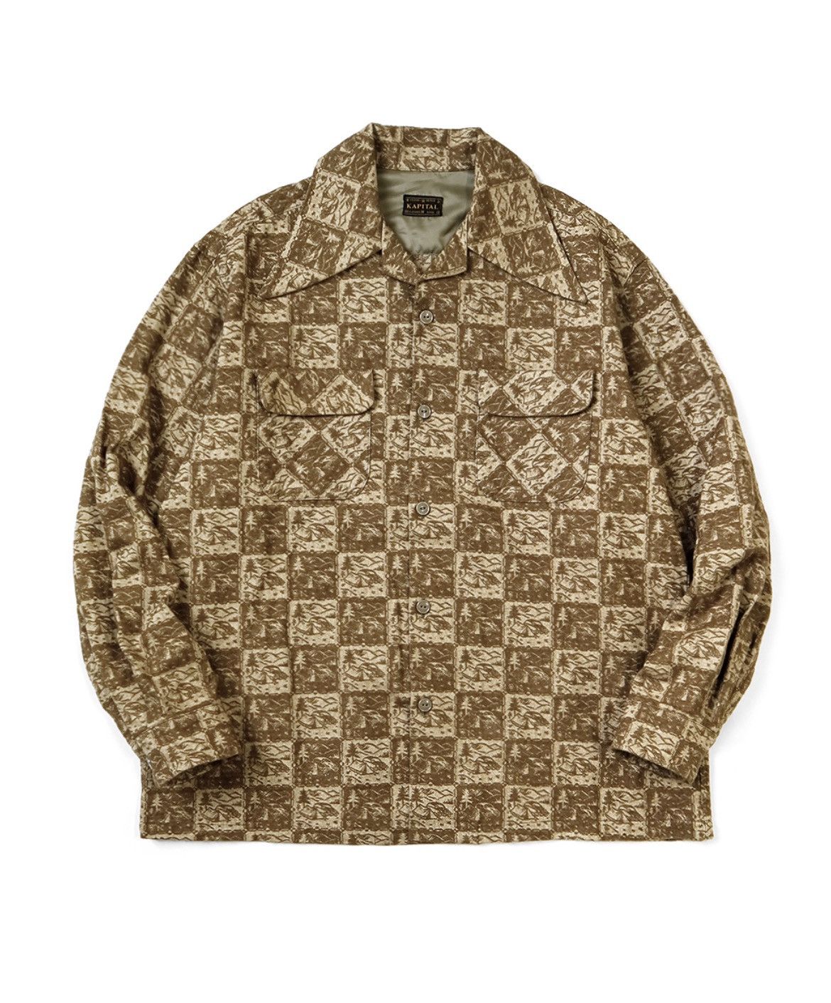 Kapital CAMP jacquard flannel wrangle collar board shirt size 2 Size US M / EU 48-50 / 2 - 1 Thumbnail