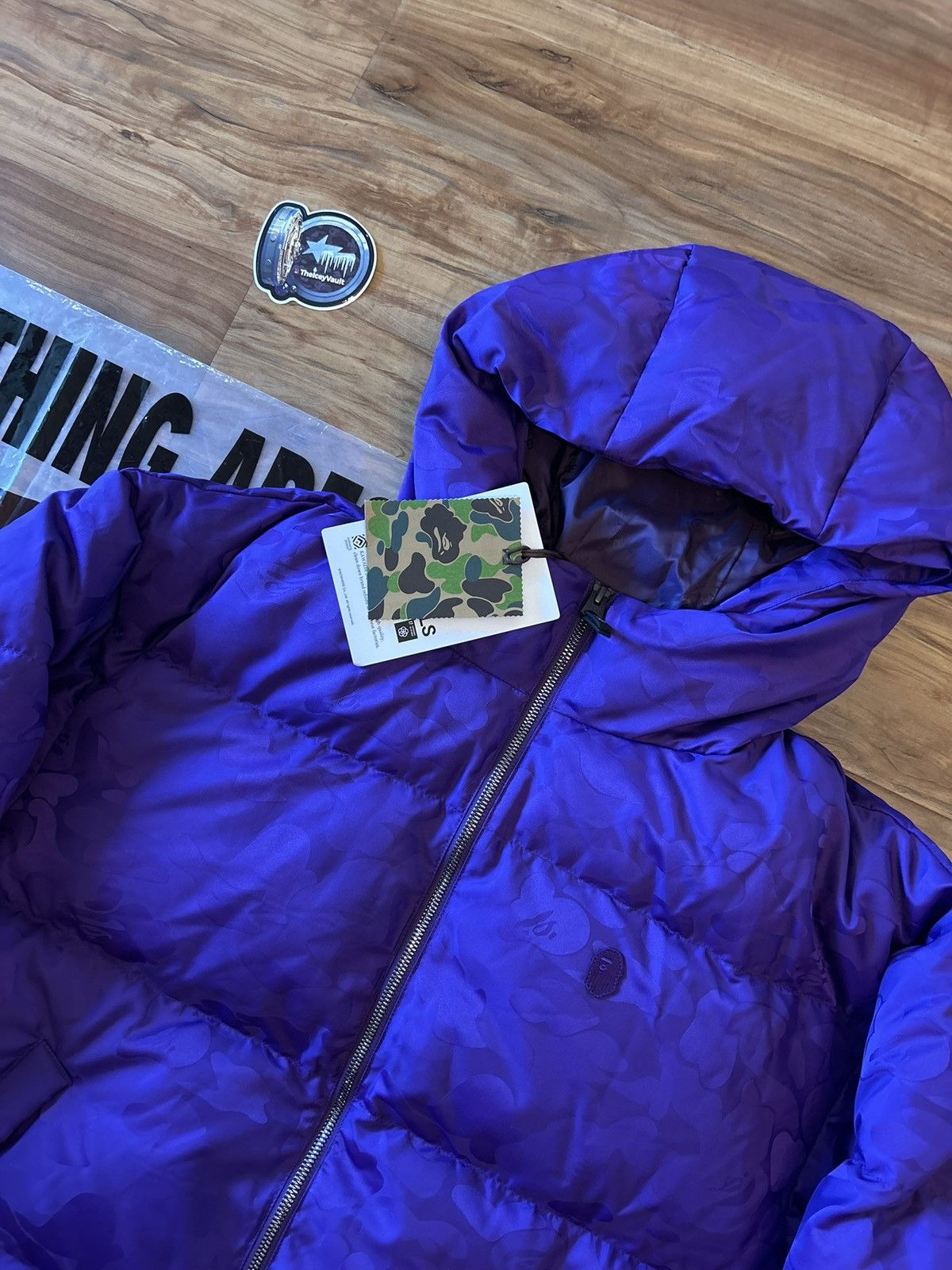 Bape STEAL Bape Purple Solid Camo Jacquard Down Jacket Size US S / EU 44-46 / 1 - 4 Thumbnail