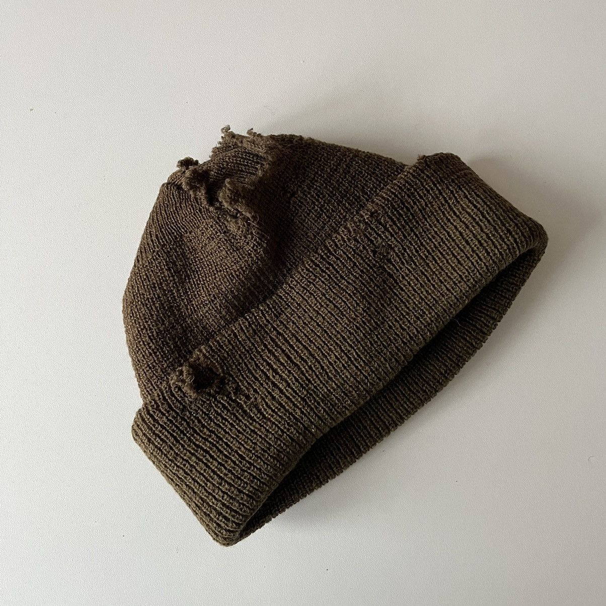 Other Vintage 40s WWII US Army Military Knit Wool beanie hat Size ONE SIZE - 2 Thumbnail