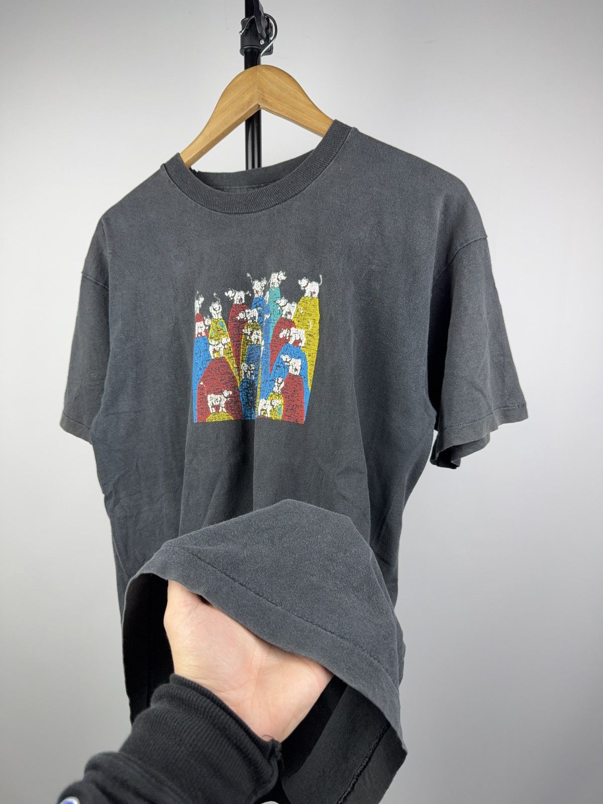 Vintage Retro Vintage Basel Verein Cows Graphic T-Shirt 90s Size US L / EU 52-54 / 3 - 3 Thumbnail