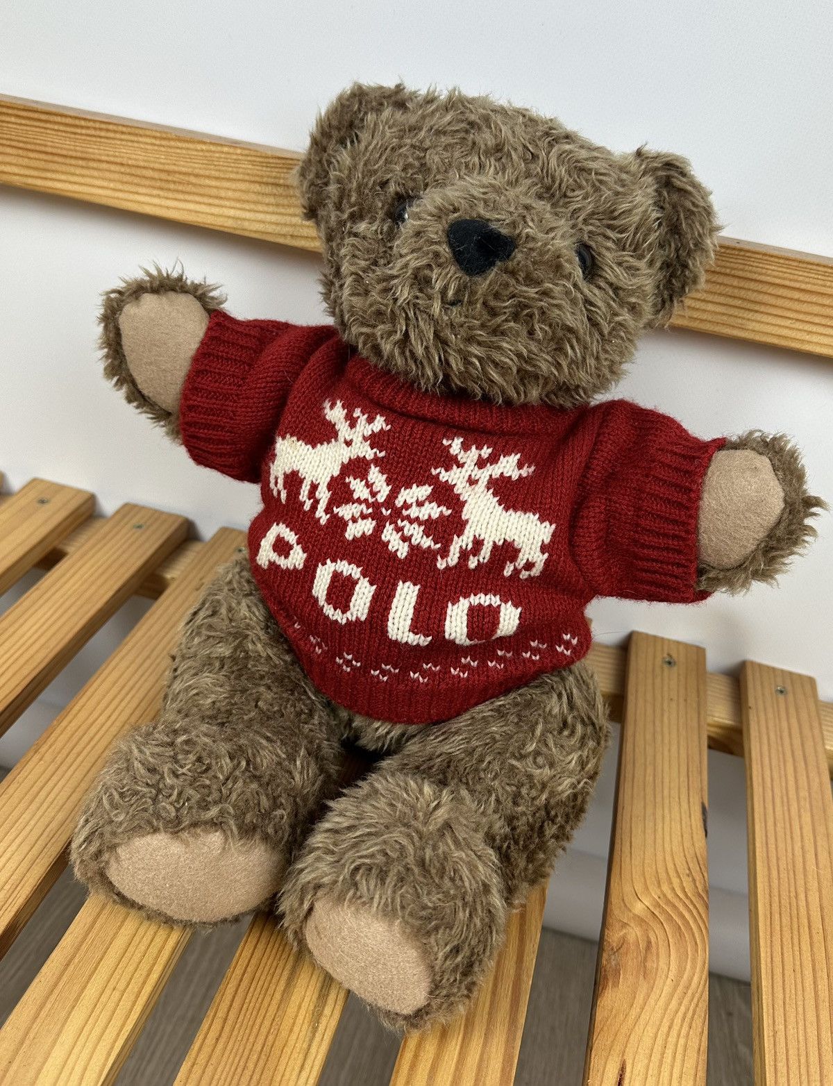 Other × Polo Ralph Lauren × Ralph Lauren Vintage Polo Ralph Lauren Bear Holiday Sweater Plush Toy Size ONE SIZE - 1 Thumbnail