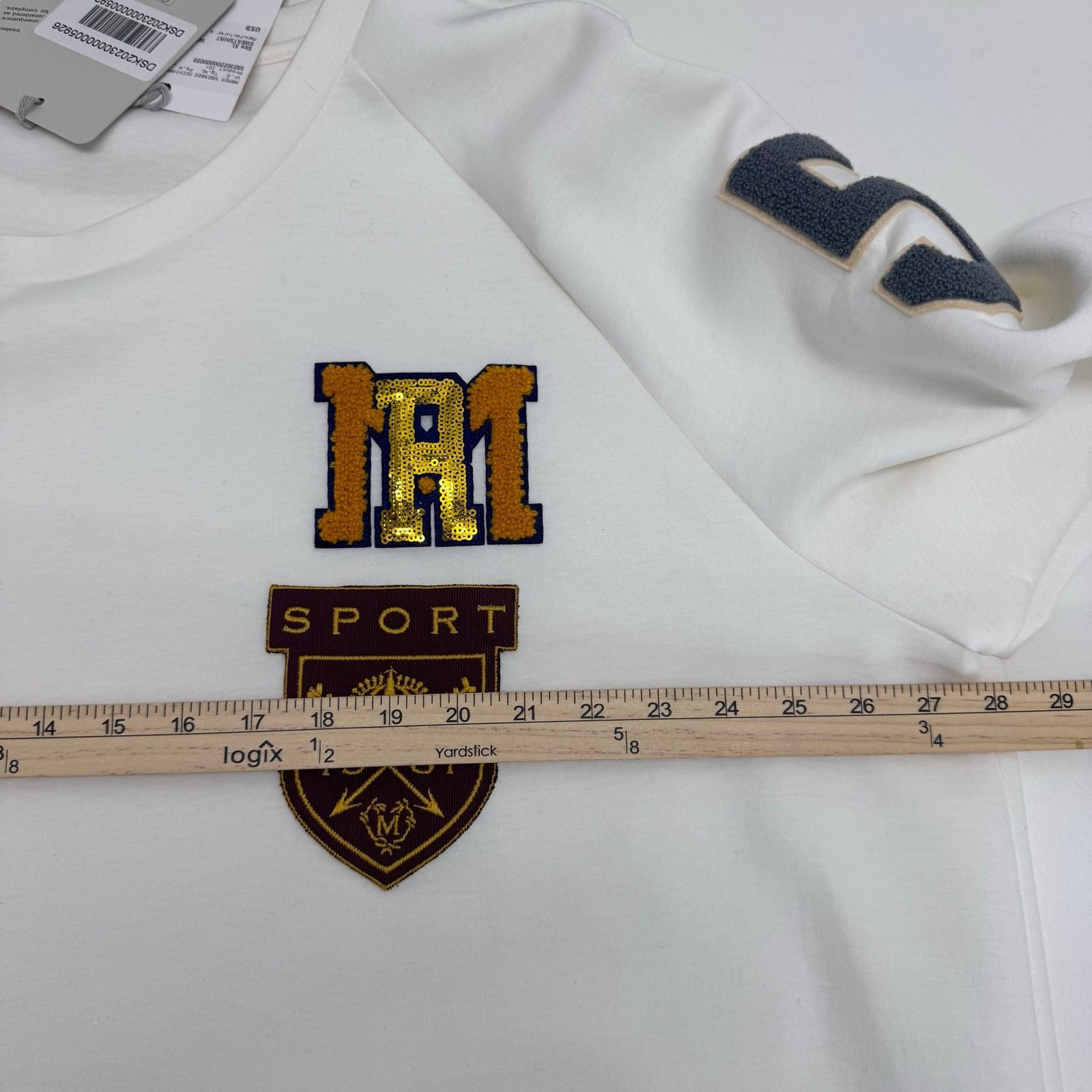 Marina Rinaldi Marina Rinaldi Occhaire Applique Scuba Sweatshirt White XL Size 3XL / US 20-22 - 7 Thumbnail