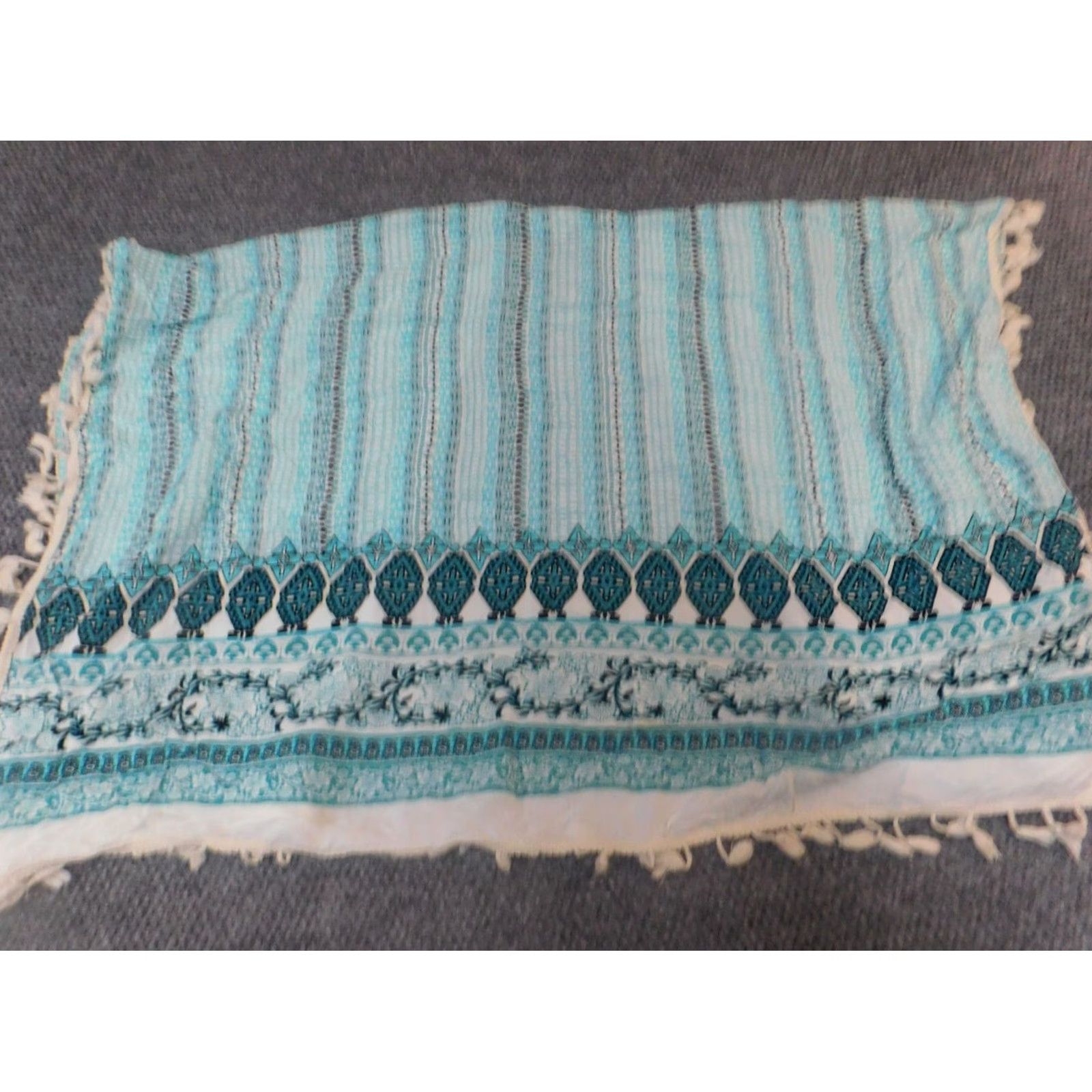 Vintage Bobbie Brooks Womens Sweater Cape One Size blue Regular Knit Caped Sleeveless Crew Neck Pullover Acrylic Modern Pattern Solid Size ONE SIZE - 7 Thumbnail