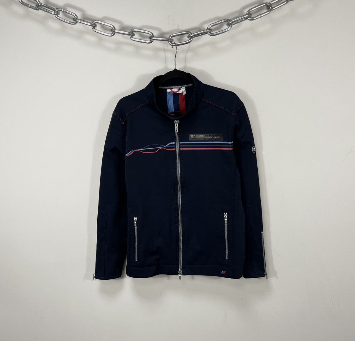 BMW Vintage BMW Motorsport Men’s Navy Full Zip Racing Jacket Size US L / EU 52-54 / 3 - 1 Thumbnail