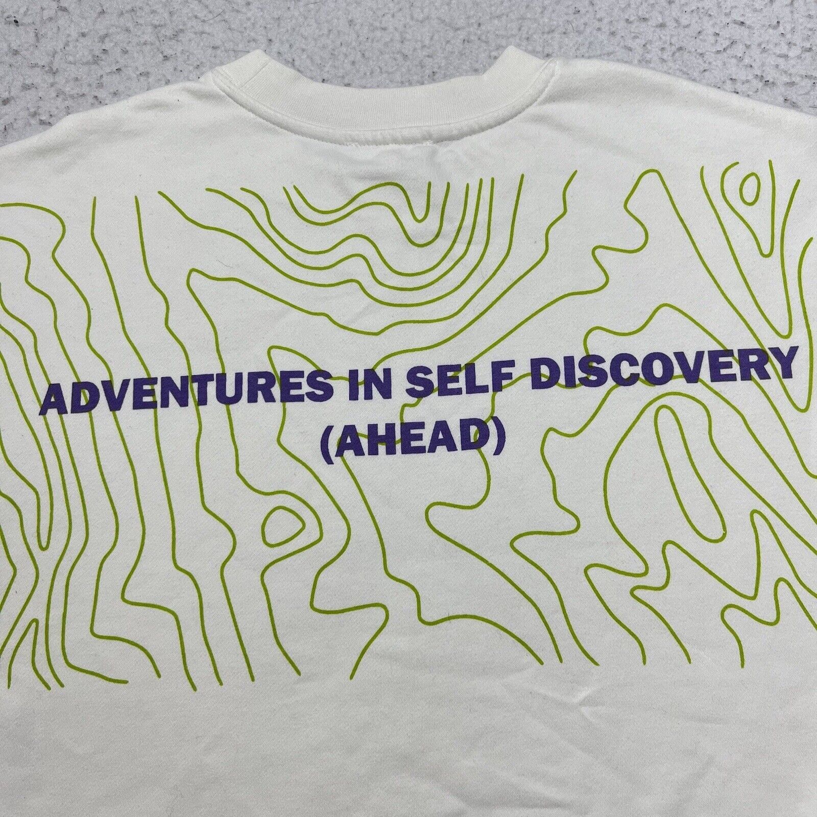 Nordstrom BP Cropped Crewneck Fleece Sweatshirt Ivory Self Discovery Size XS / US 0-2 / IT 36-38 - 6 Thumbnail