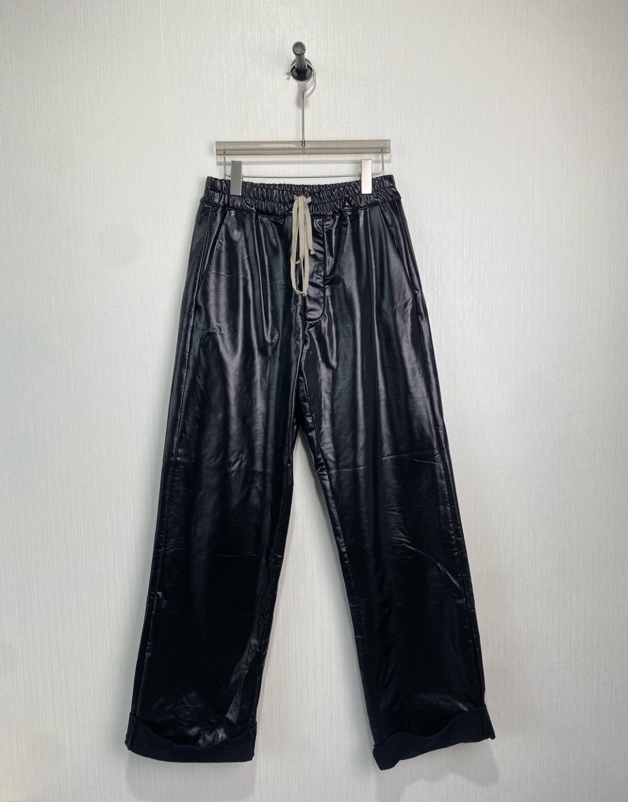 Rick Owens Rick Owens glossy black leather pants 2408-Nextarrow Size US 32 / EU 48 - 1 Thumbnail