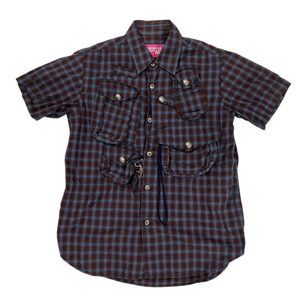 Junya Watanabe SS05 Watanabe Navy Plaid Multi Cargo Pocket Button Up Size US S / EU 44-46 / 1 - 1 Thumbnail
