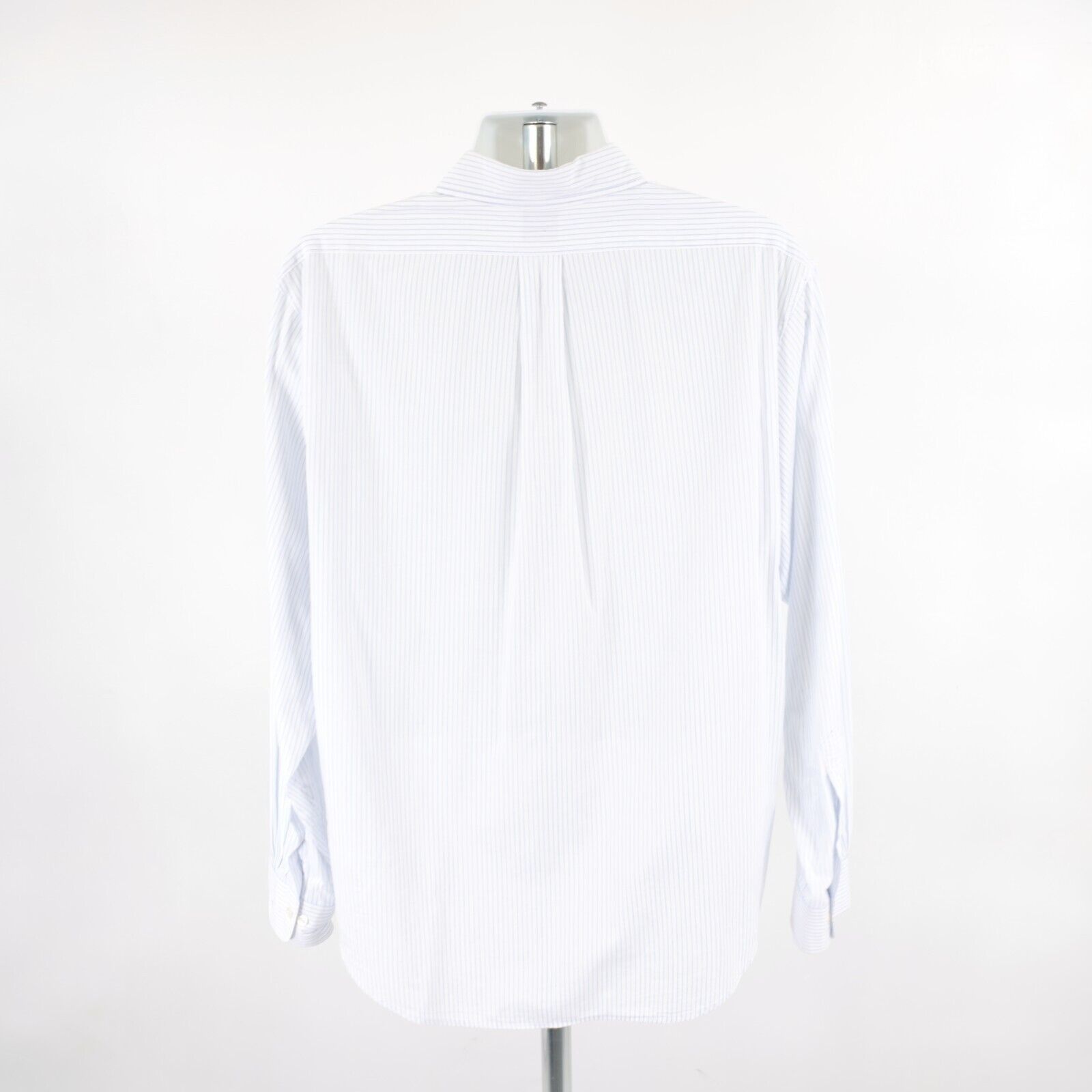 Brooks Brothers Brooks Brothers 346 White Blue Striped Slim Fit XL Button D Size US XL / EU 56 / 4 - 7 Thumbnail