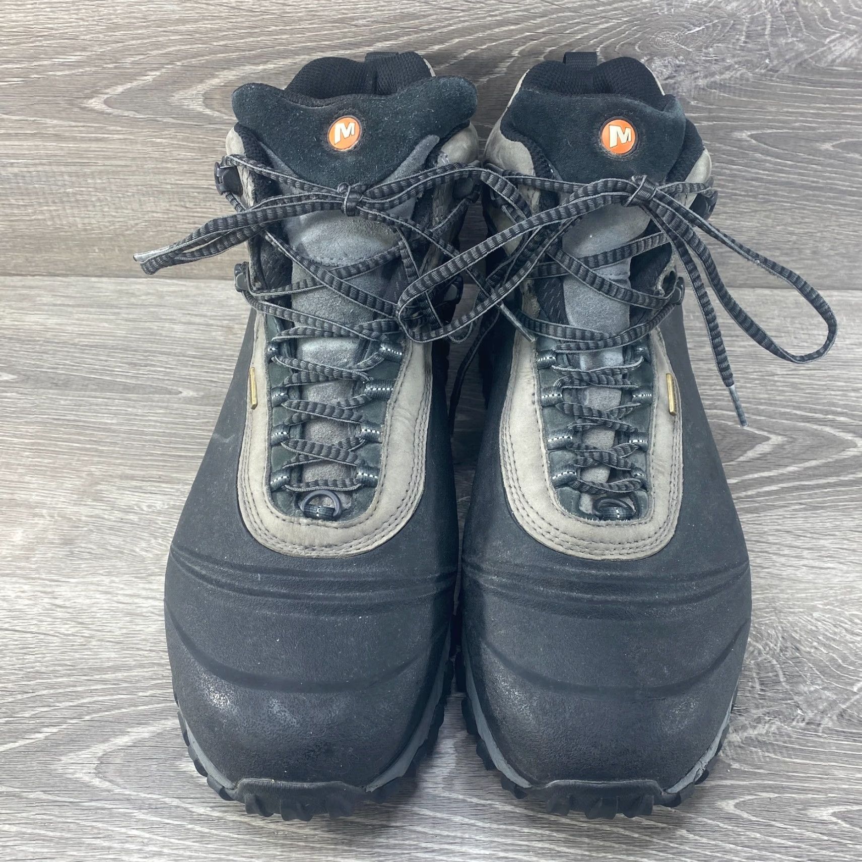Merrell Merrell Mens 14 Boots Waterproof Continuum Opti Warm Winter Hiking Vibram Sole 200 G Insulation Black Gray Size US 13 / EU 46 - 3 Thumbnail