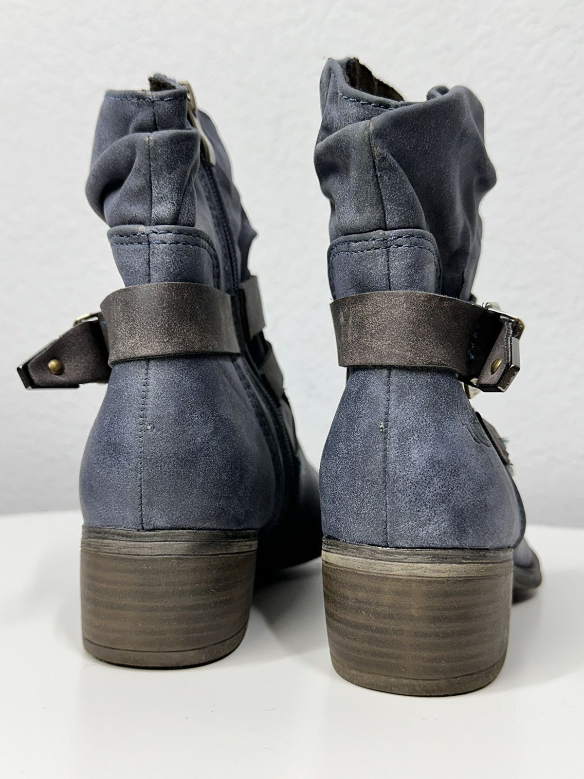 A.S.98 Rare Blue Leather Ankle Boots A.S. 98 Guidi Kapital Japan Size US 7 / EU 40 - 10 Thumbnail
