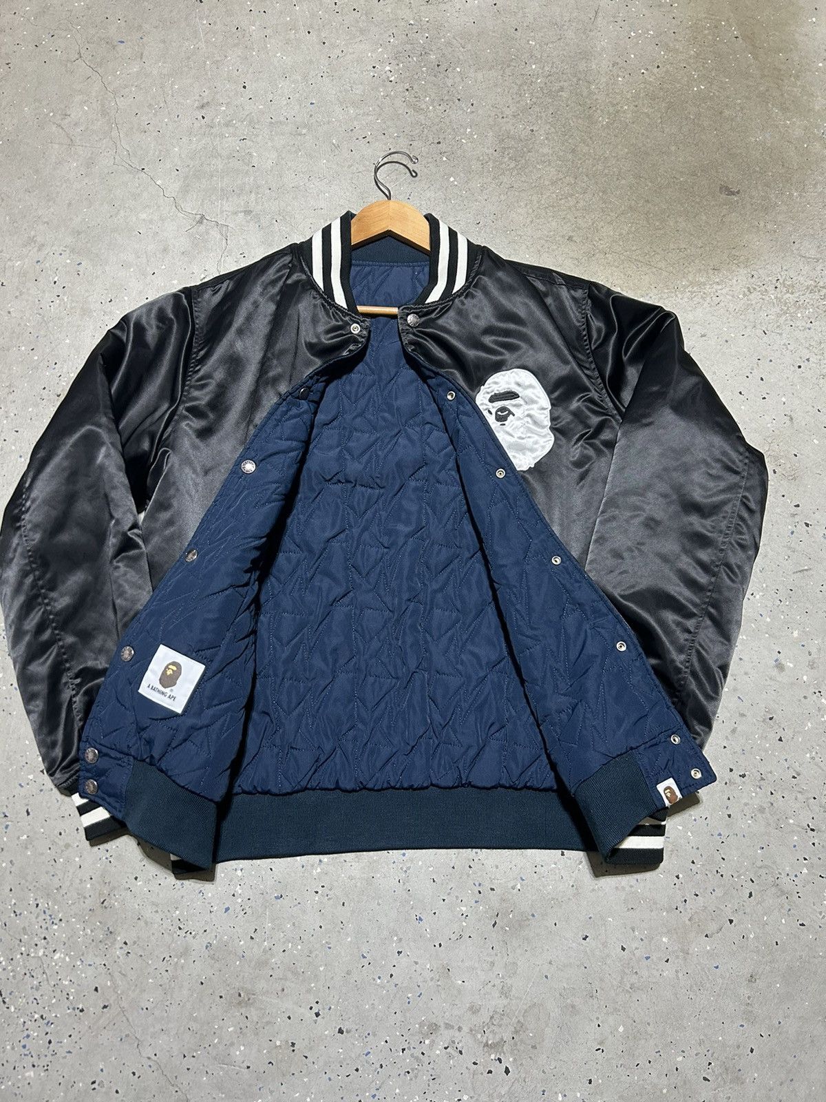 Bape Bape Happy New Year Bomber Varsity Jacket SS22 Grailed