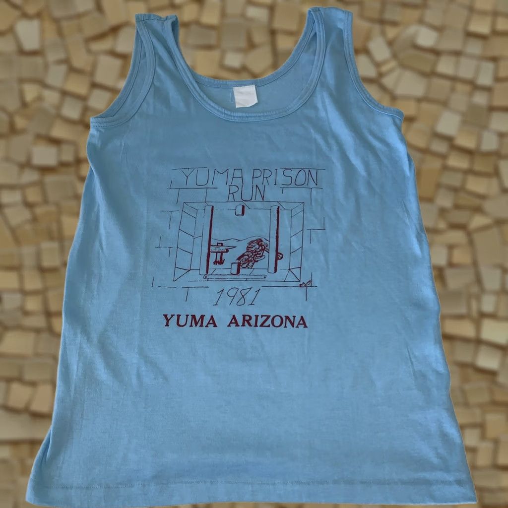 Anvil VINTAGE Yuma Prison Run Harley Tank Top Womens Size M Motorcycle RARE 1981 Size M / US 6-8 / IT 42-44 - 1 Thumbnail