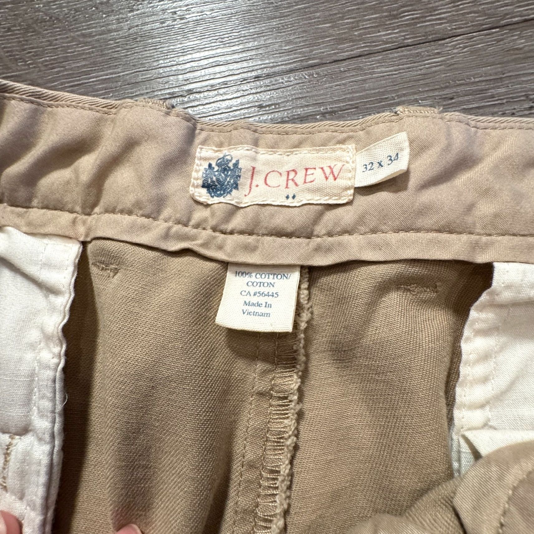 J.Crew J.CREW Pants Slim Beige 32x32 Regular 100% Cotton Chino Mens Straight Modern Vintage No Size US 32 / EU 48 - 3 Thumbnail