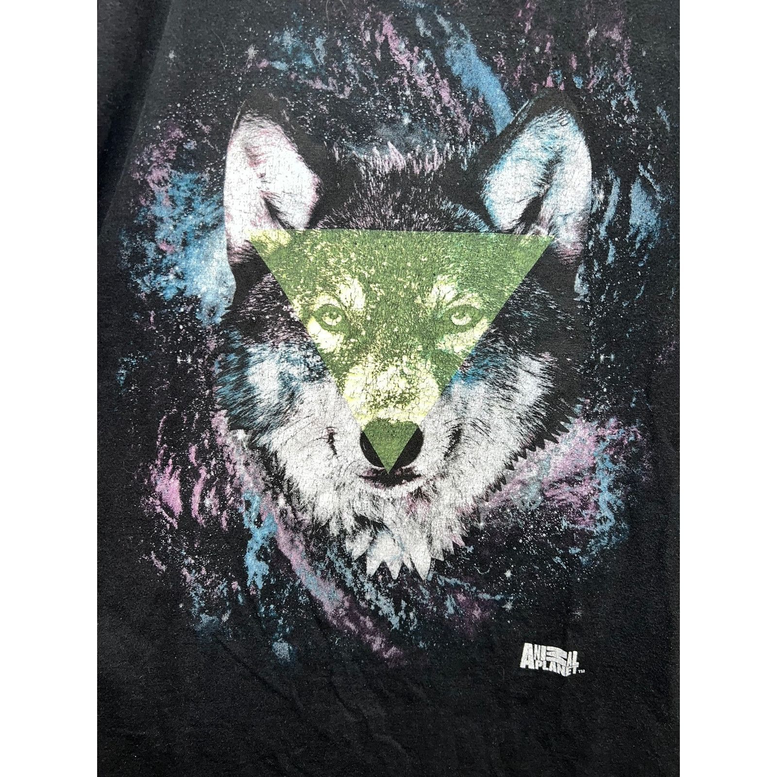 Vintage Vintage Animal Planet Shirt The Wolf Animal Black Tee 2XL Size US XXL / EU 58 / 5 - 2 Thumbnail