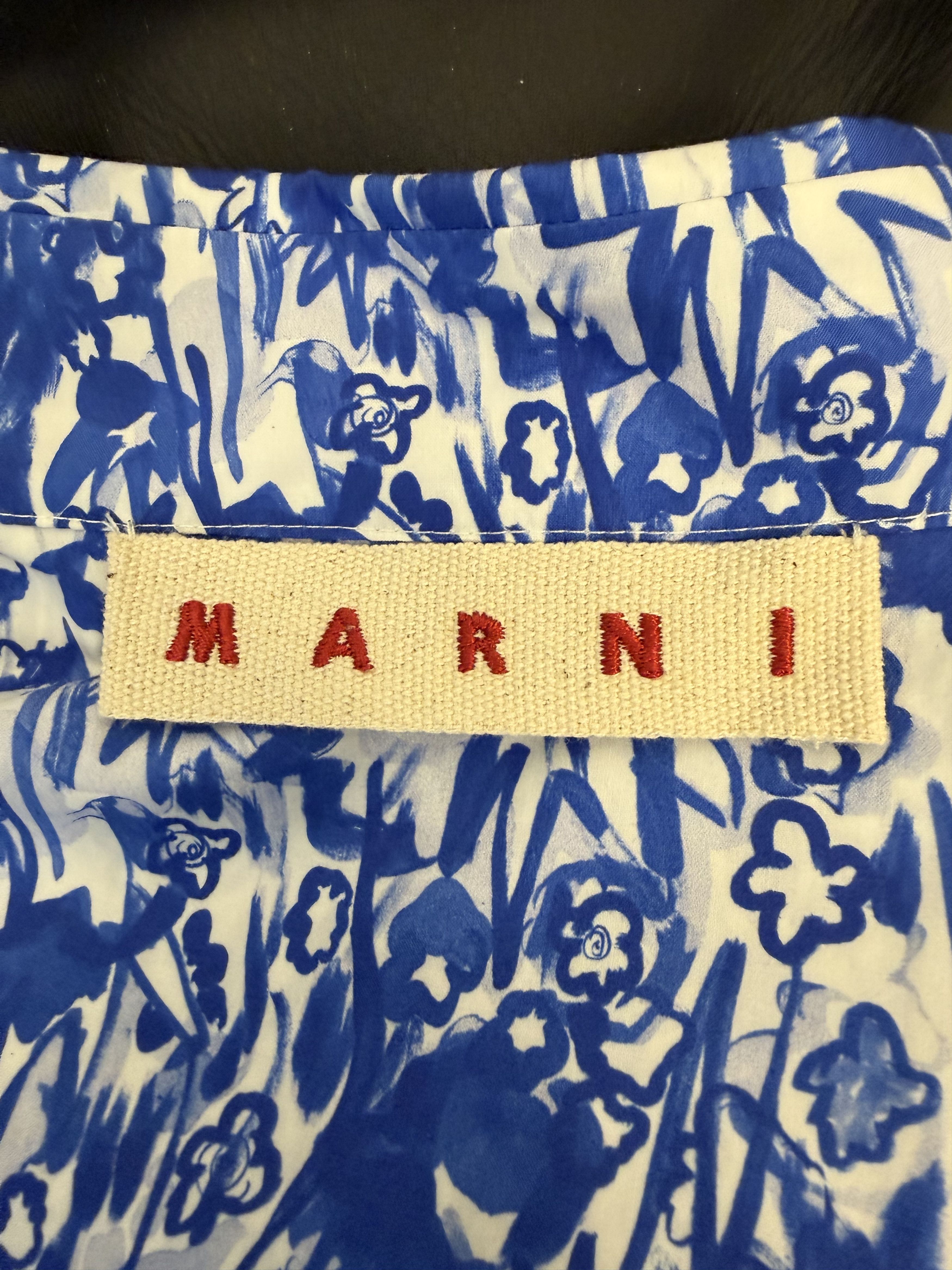 Marni Oversized Abstract Floral Poplin Shirt Size US L / EU 52-54 / 3 - 7 Thumbnail