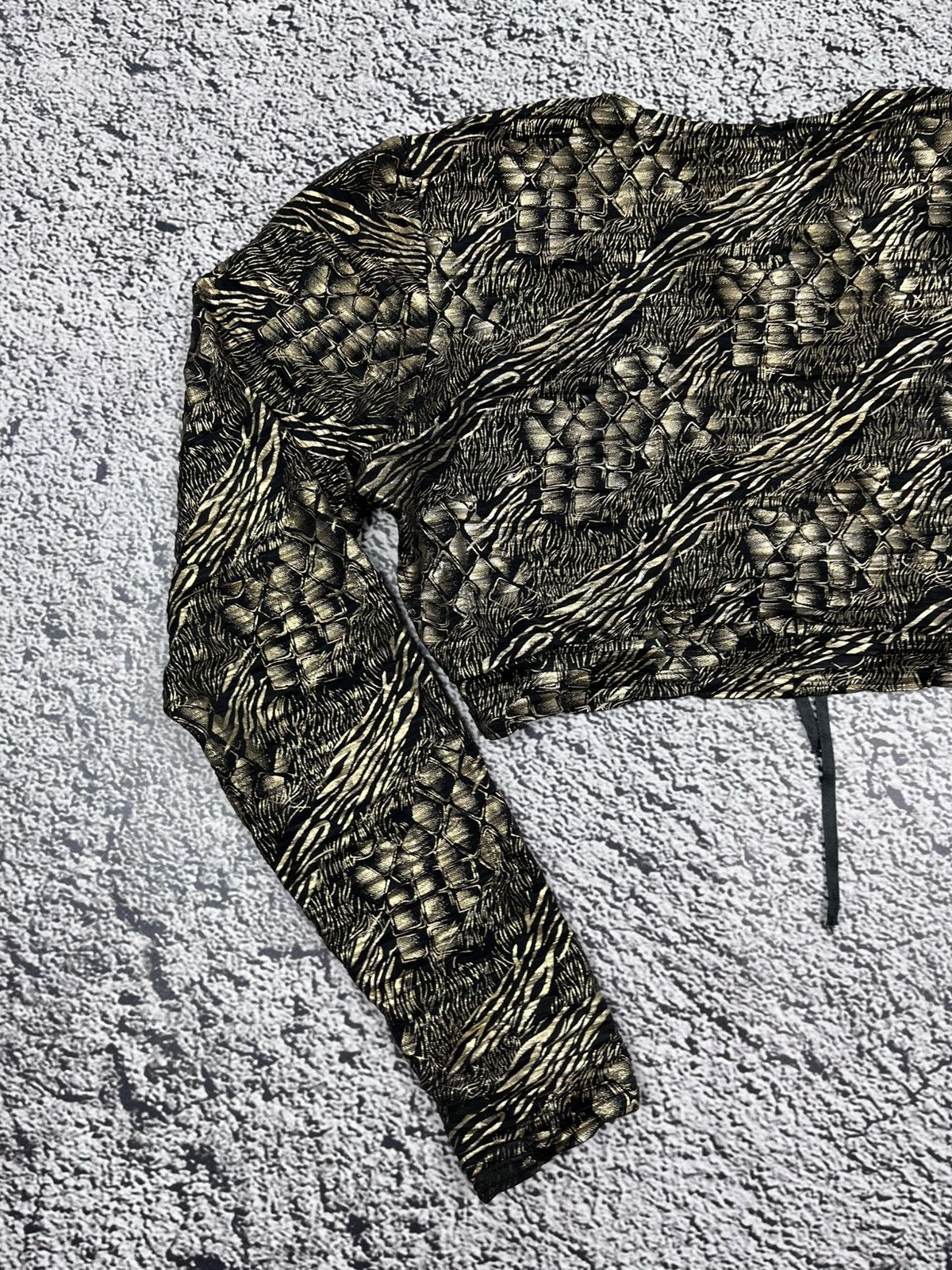 Japanese Brand Vintage Glamour Snake Leopard crop top cardigan size M Size M / US 6-8 / IT 42-44 - 9 Thumbnail
