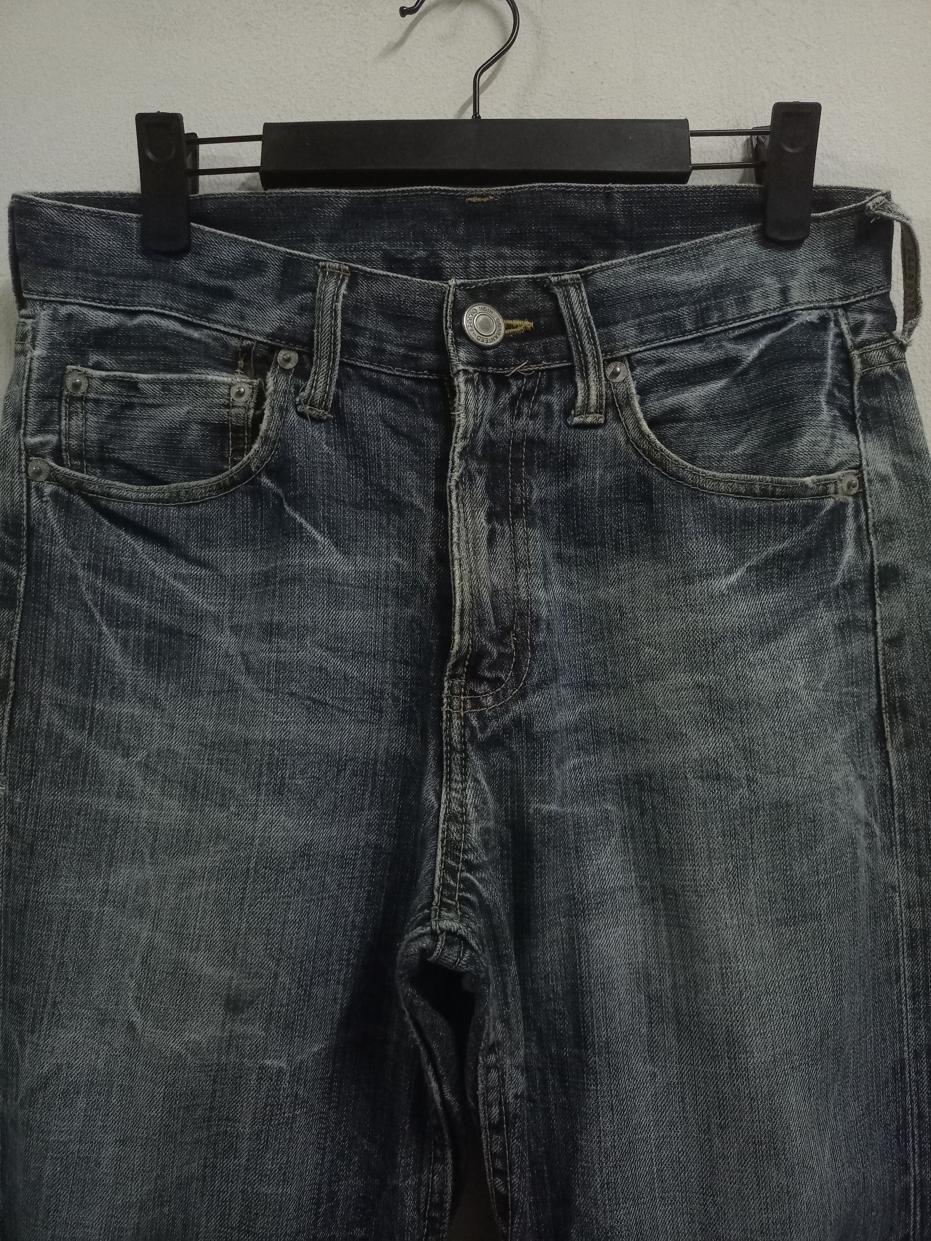 Japanese Brand Vintage Japanese Brand Distressed Straight Loose Jeans Size US 29 - 4 Thumbnail